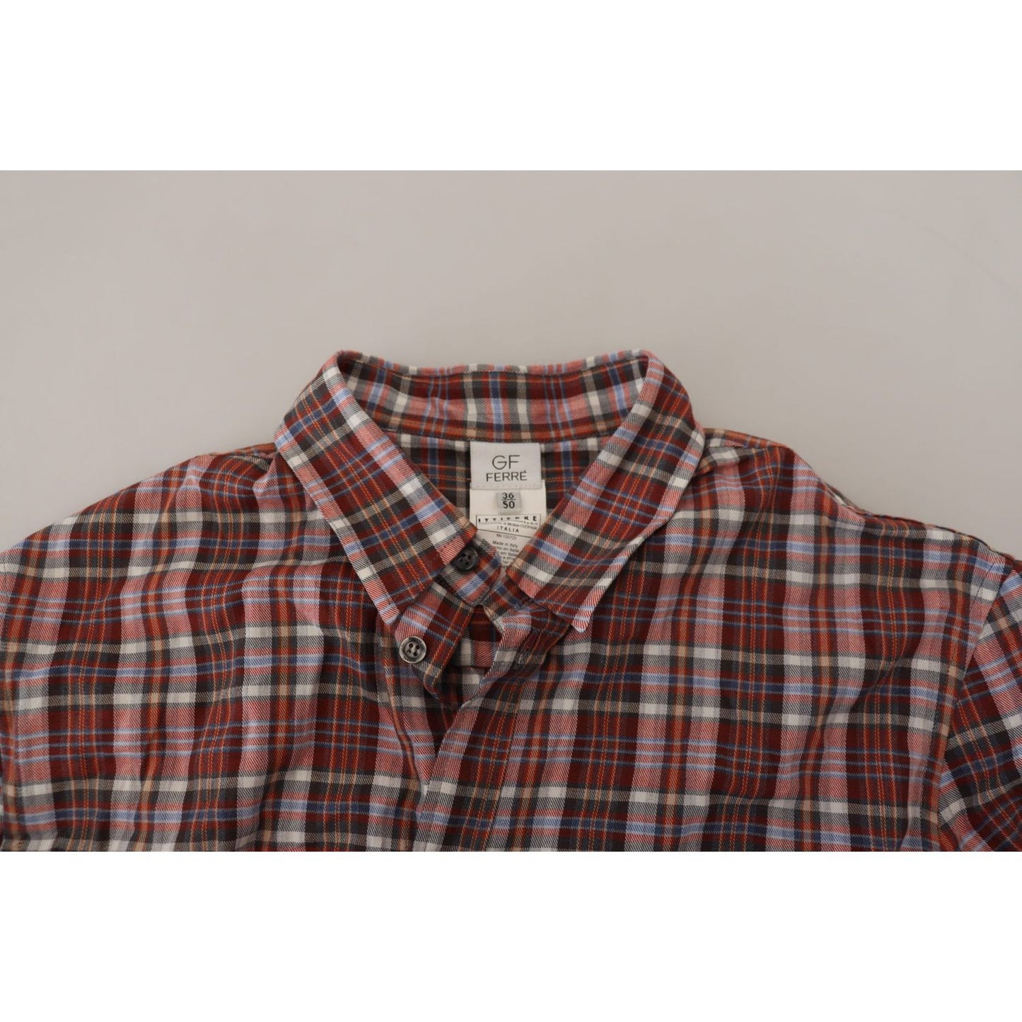 GF Ferre Multicolor Cotton Casual Men's Shirt GF Ferre Dark Gray