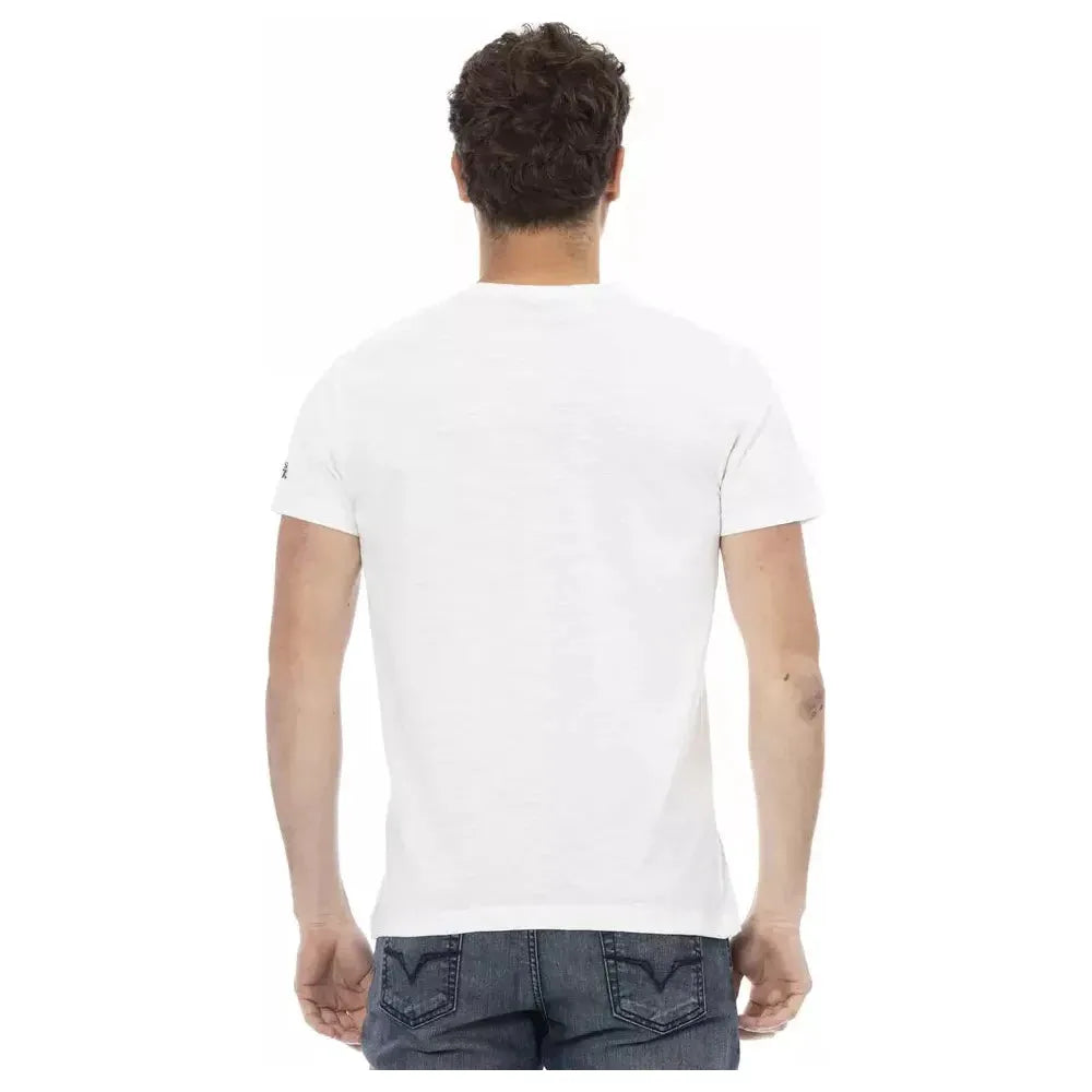 Trussardi Action White Cotton Men's T-Shirt Trussardi Action Antique White