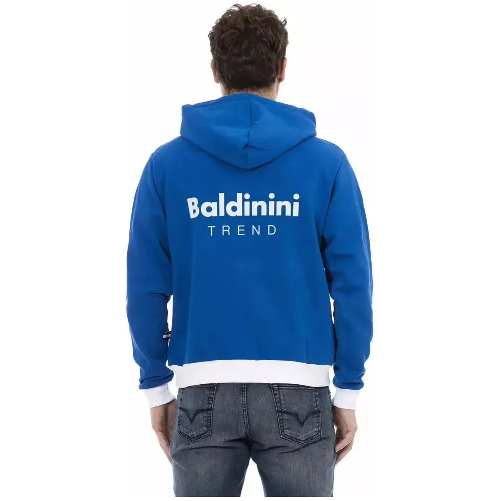 Baldinini Trend Blue Wool Men Sweater Baldinini Trend Dark Slate Blue