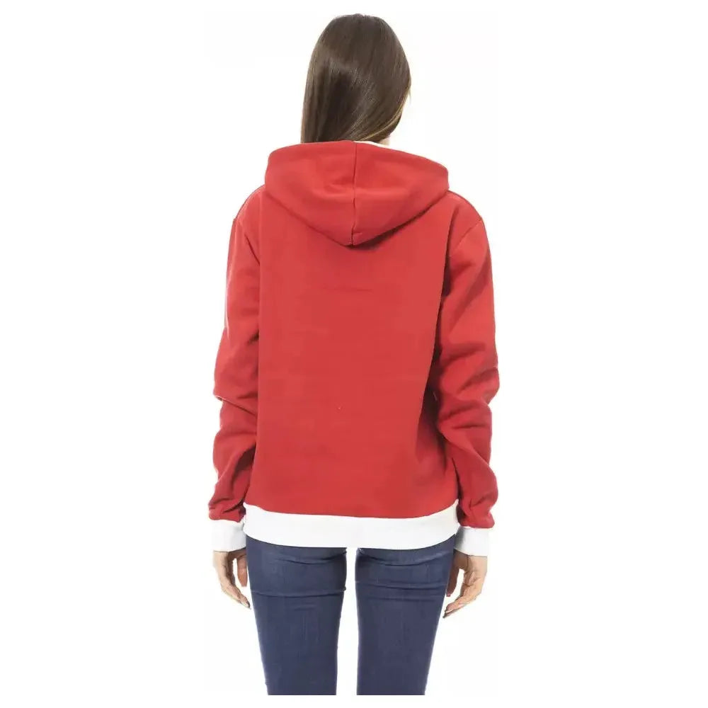 Baldinini Trend Red Cotton Women Sweater Baldinini Trend Maroon