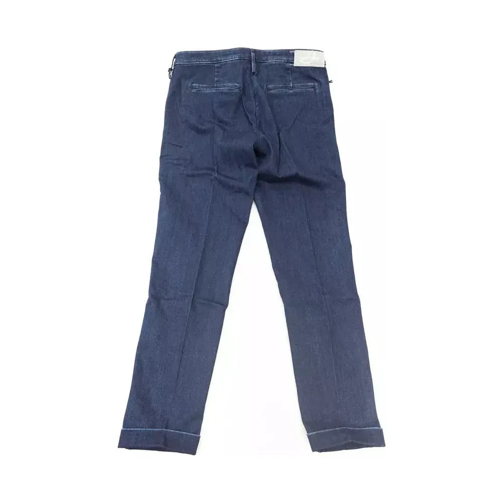 Jacob Cohen Blue Cotton Women's Chino Jean Jacob Cohen Dark Slate Gray