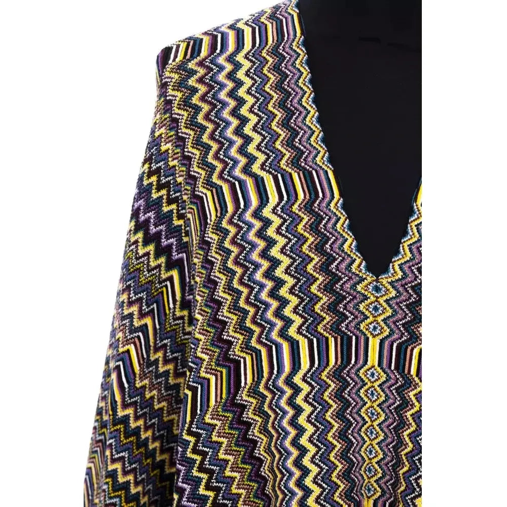 Missoni Multicolor Wool Women Poncho Missoni Tan