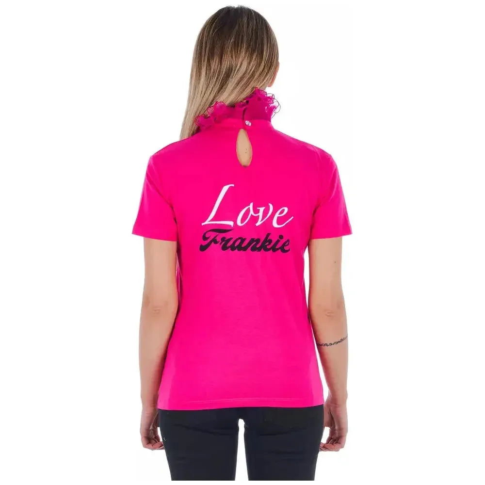 Frankie Morello Multicolor Cotton Women Top Frankie Morello Deep Pink