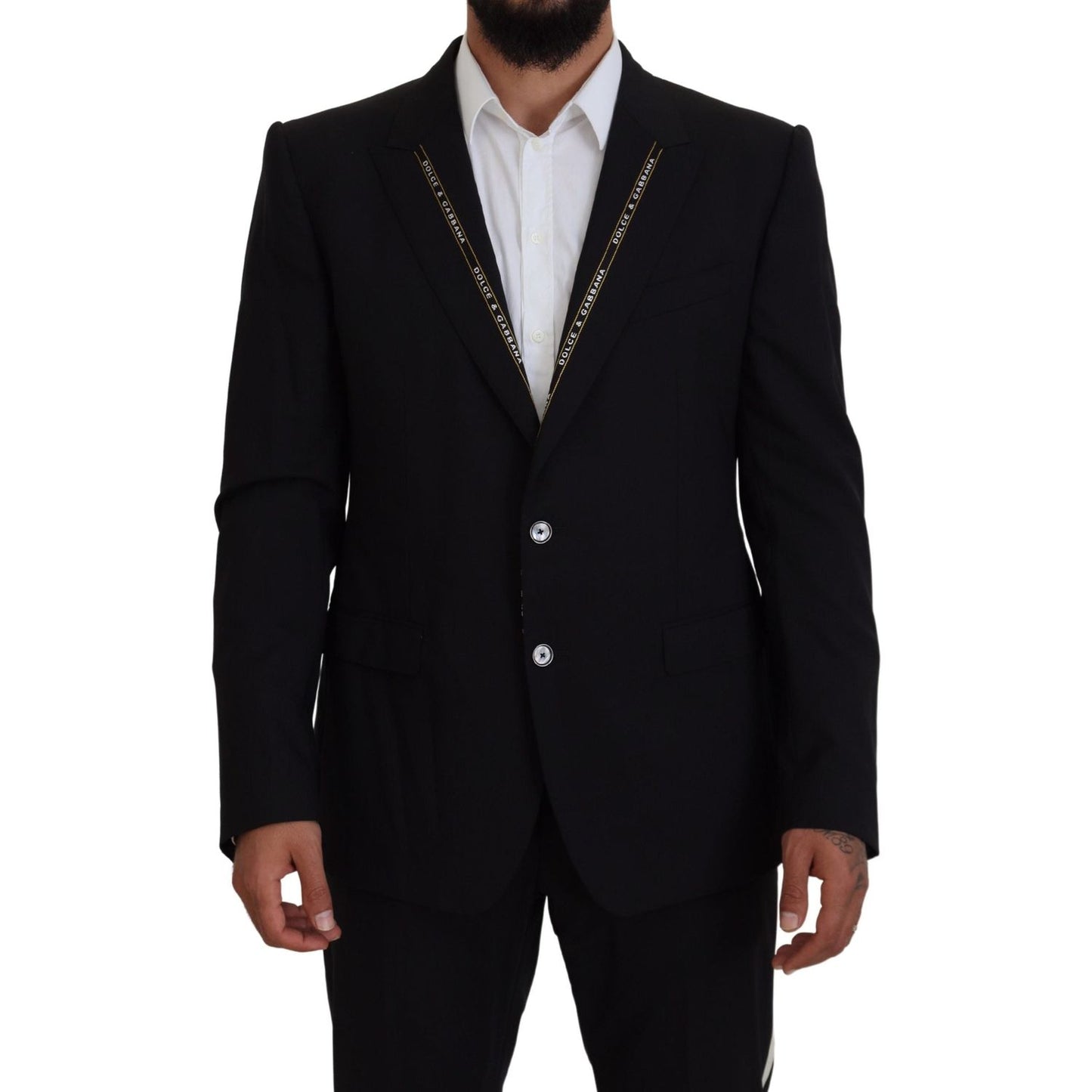 Dolce & Gabbana Sicilian Style Black Single Breasted Blazer Dolce & Gabbana Black