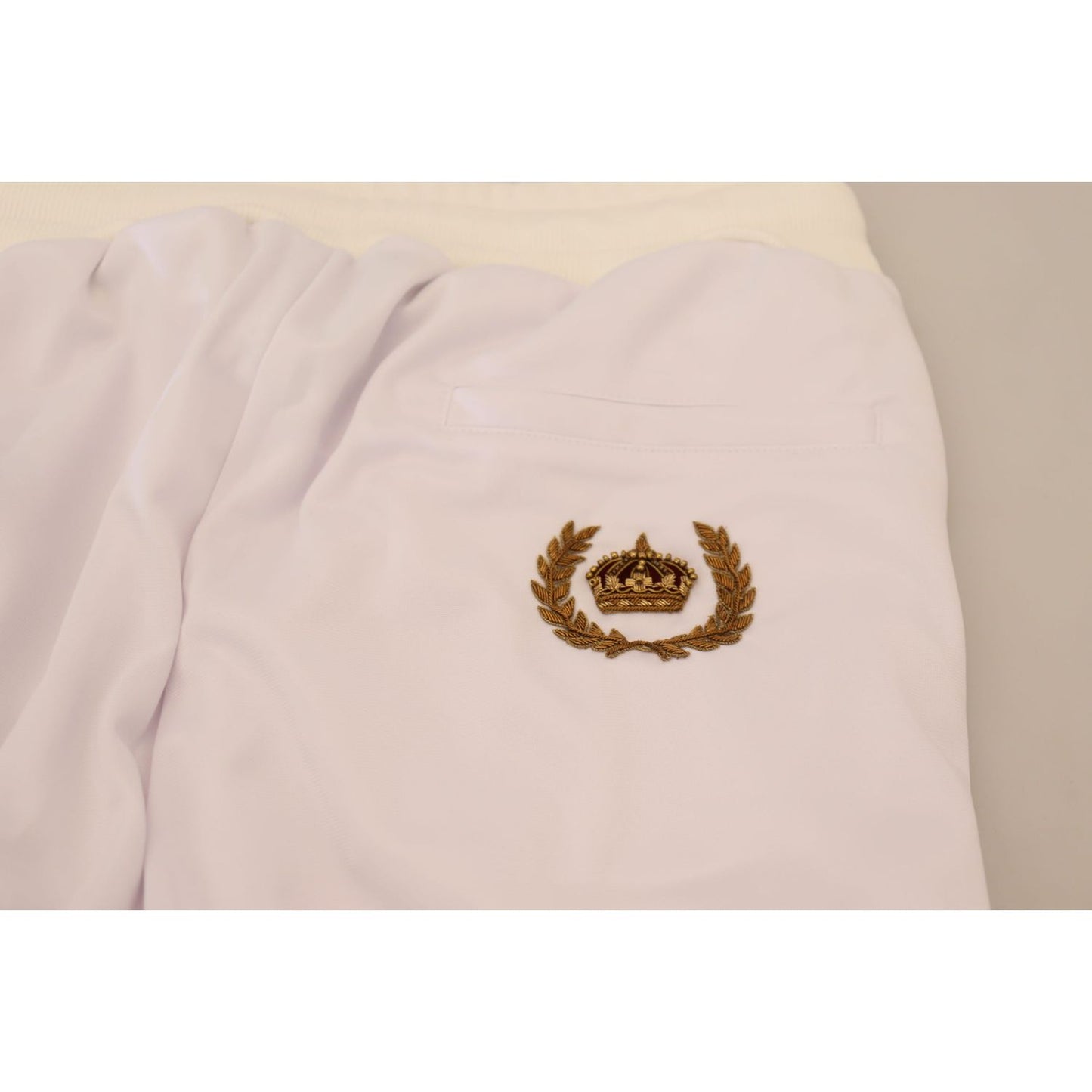 Dolce & Gabbana Elegant White Jogger Pants for Sophisticated Comfort Dolce & Gabbana Gray