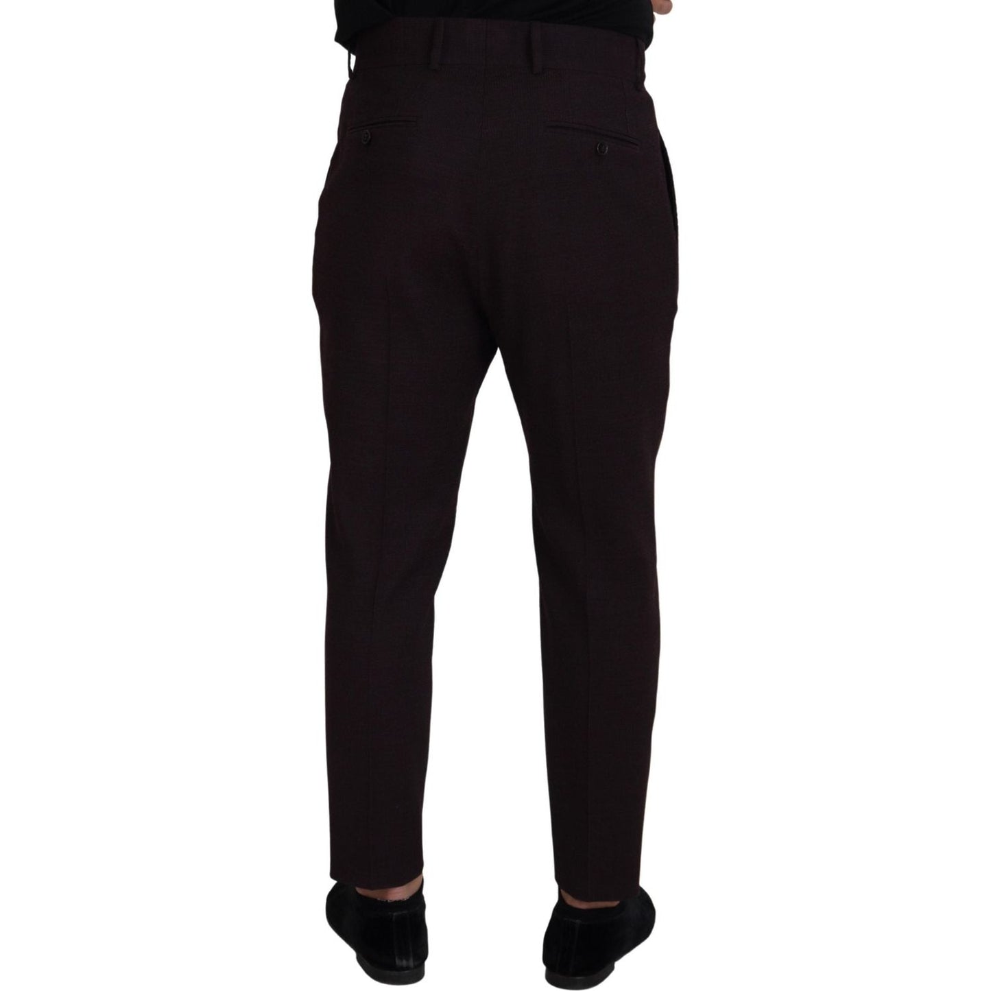 Dolce & Gabbana Elegant Brown Cotton Blend Trousers Dolce & Gabbana Black