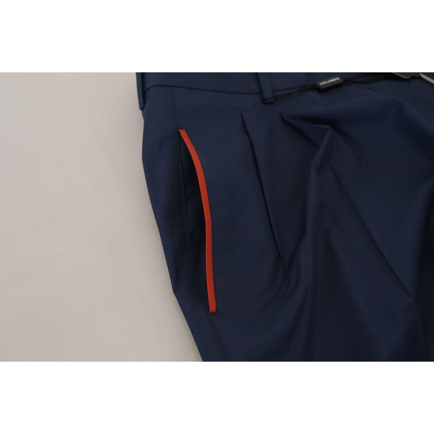 Dolce & Gabbana Elegant Blue Cotton Silk Pants Dolce & Gabbana Black