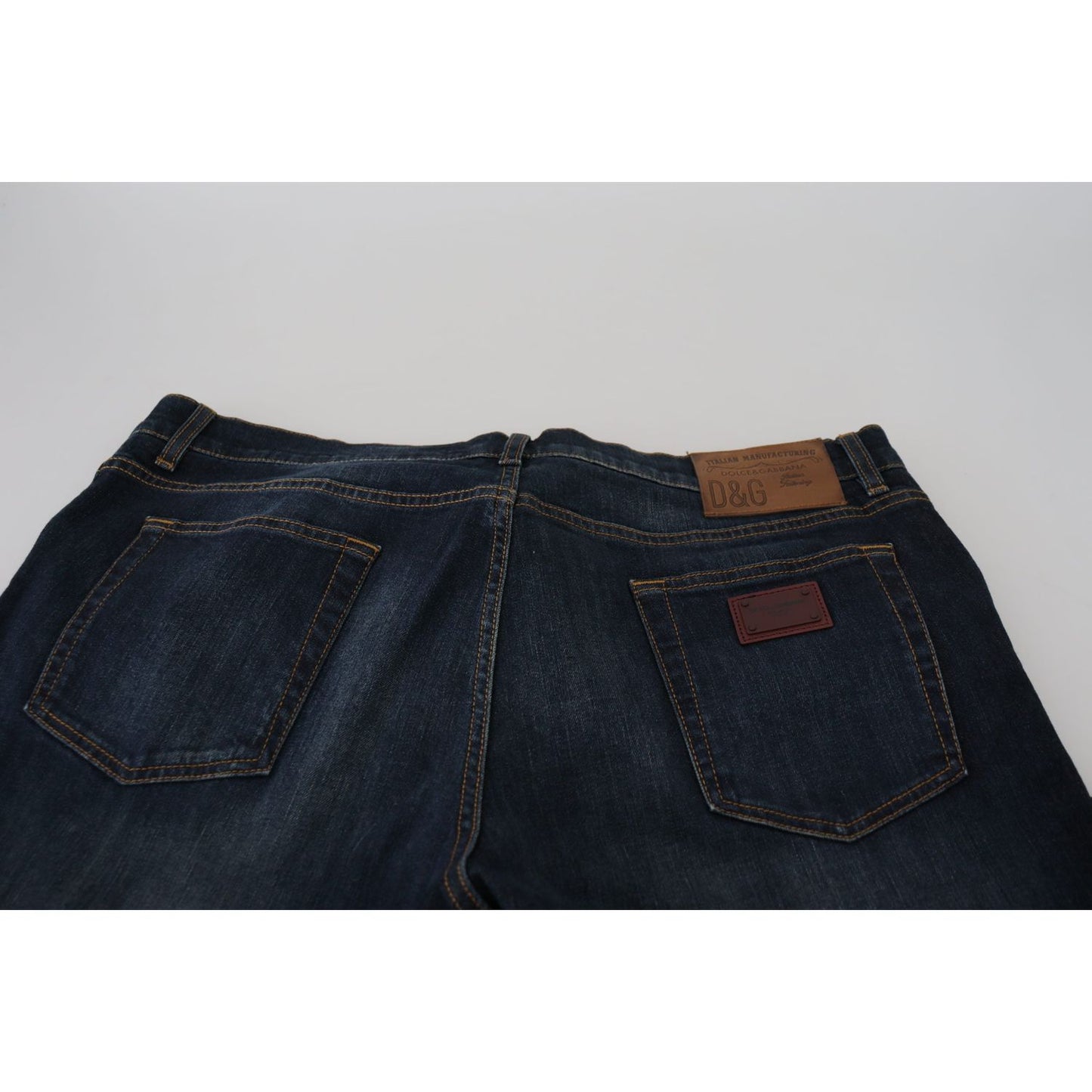 Dolce & Gabbana Elegant Blue Denim Pants Dolce & Gabbana Light Gray