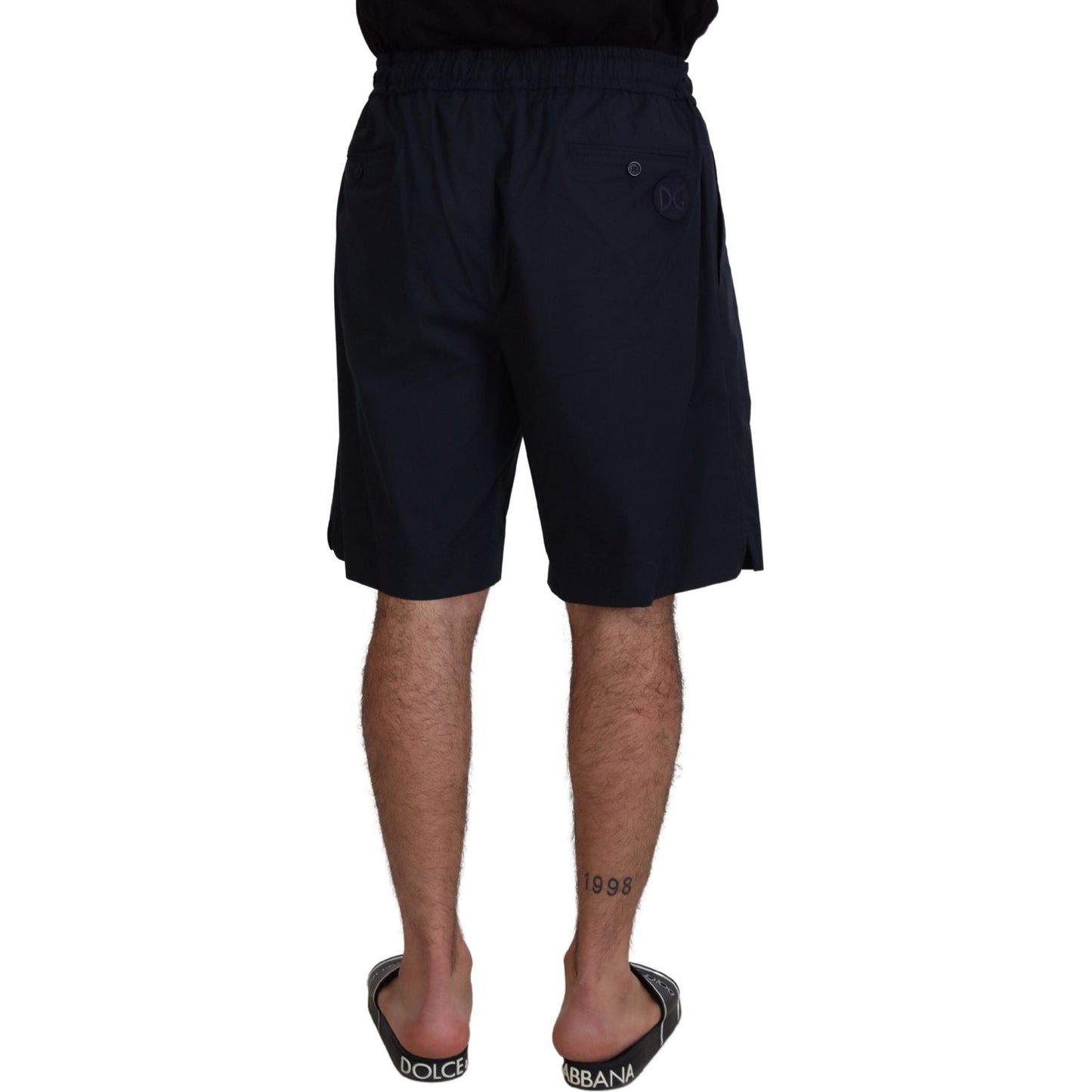 Dolce & Gabbana Elegant Blue Cotton Blend Shorts Dolce & Gabbana Rosy Brown