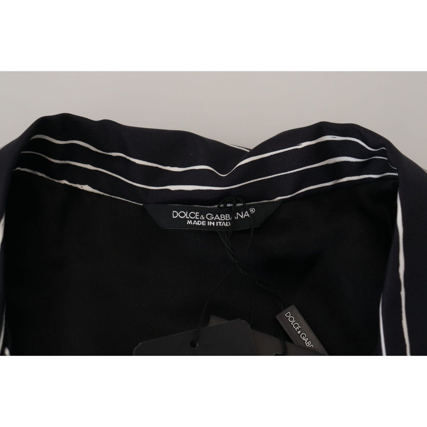 Dolce & Gabbana Elegant Silk Pajama Top Lounge Jacket Dolce & Gabbana Gray