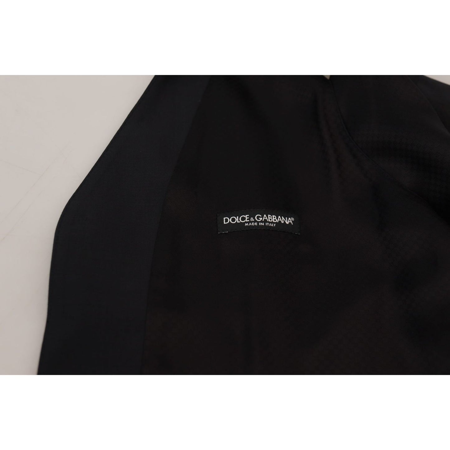 Dolce & Gabbana Elegant Black Single Breasted Dress Vest Dolce & Gabbana Gray