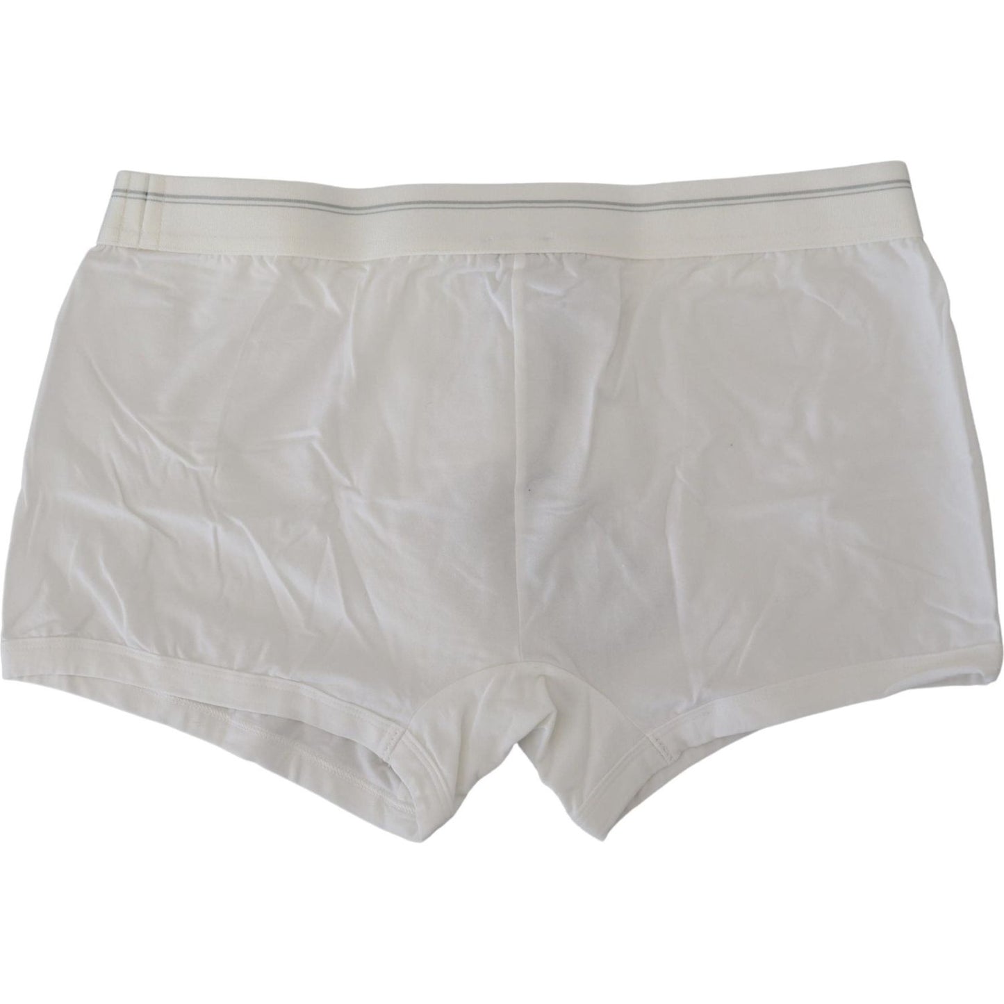 Dolce & Gabbana Elegant White Cotton Blend Boxer Shorts Dolce & Gabbana Gray