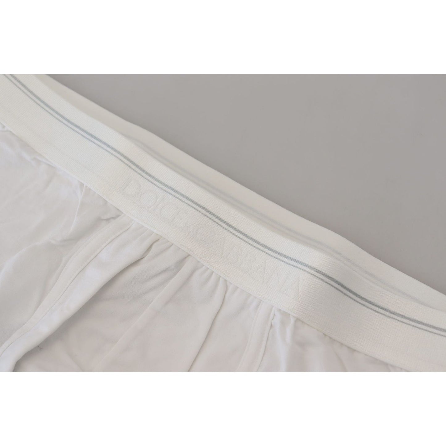 Dolce & Gabbana Elegant White Cotton Blend Boxer Shorts Dolce & Gabbana Gray