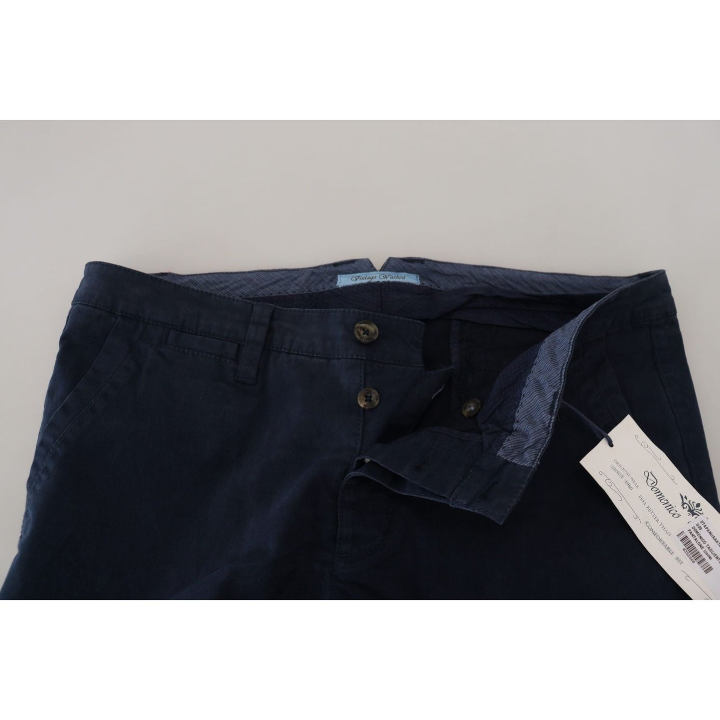 Domenico Tagliente Elegant Sapphire Dress Pants for Men Domenico Tagliente Black