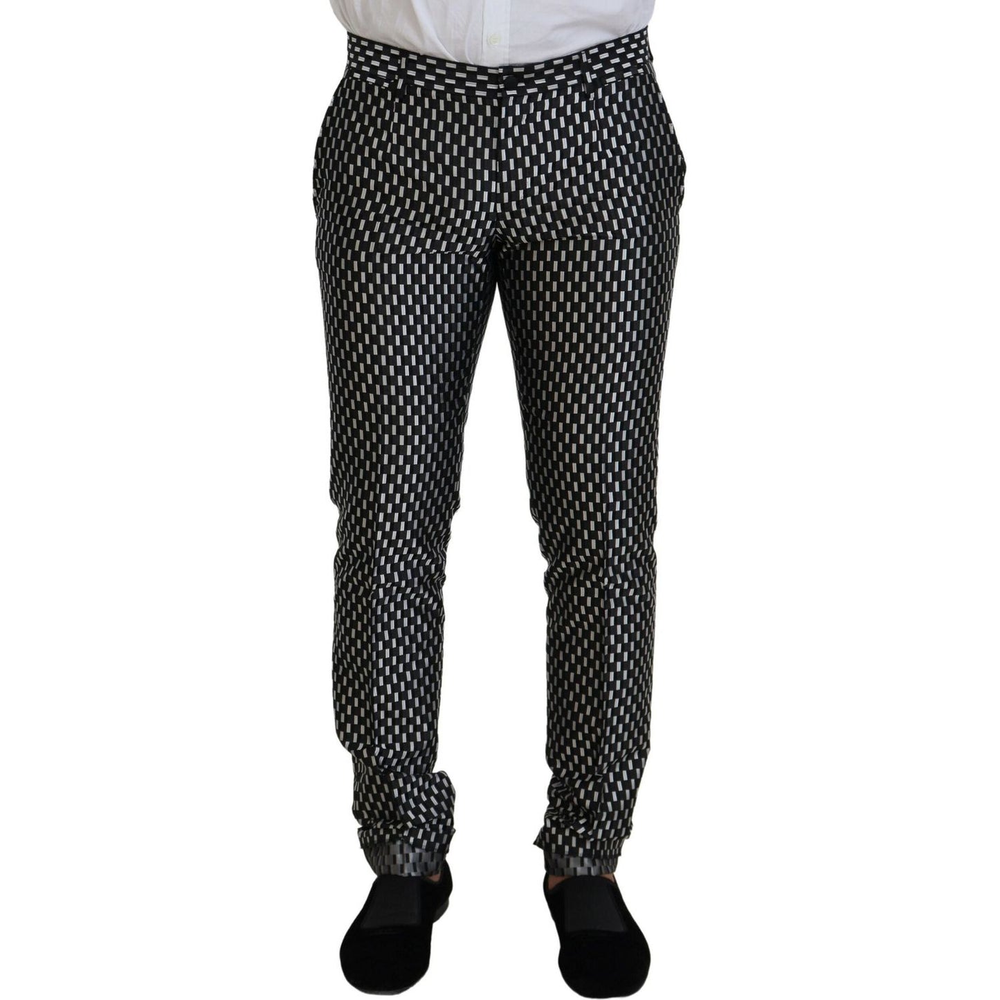 Dolce & Gabbana Elegant Black Silk Blend Slim Fit Suit Dolce & Gabbana Black