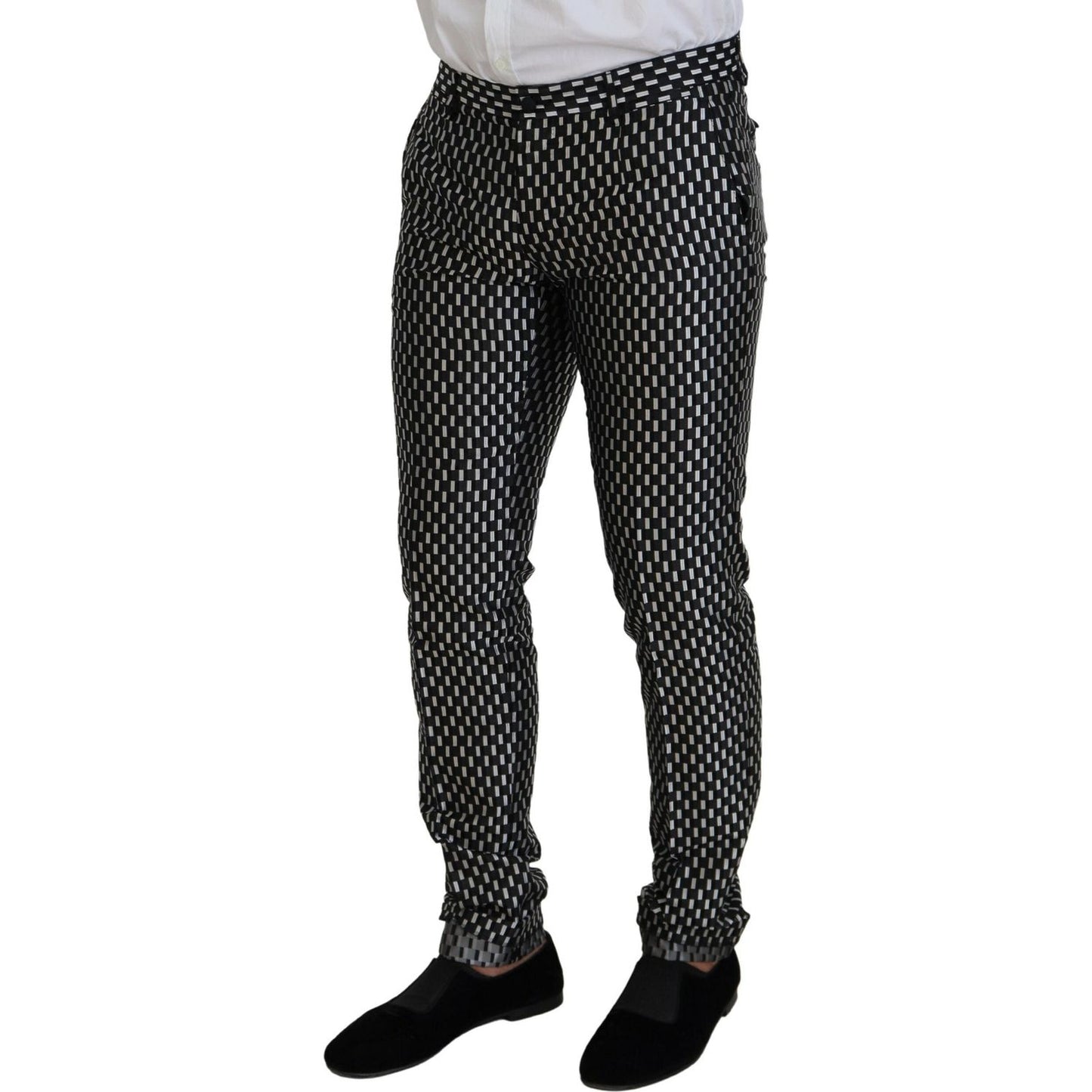 Dolce & Gabbana Elegant Black Silk Blend Slim Fit Suit Dolce & Gabbana Black