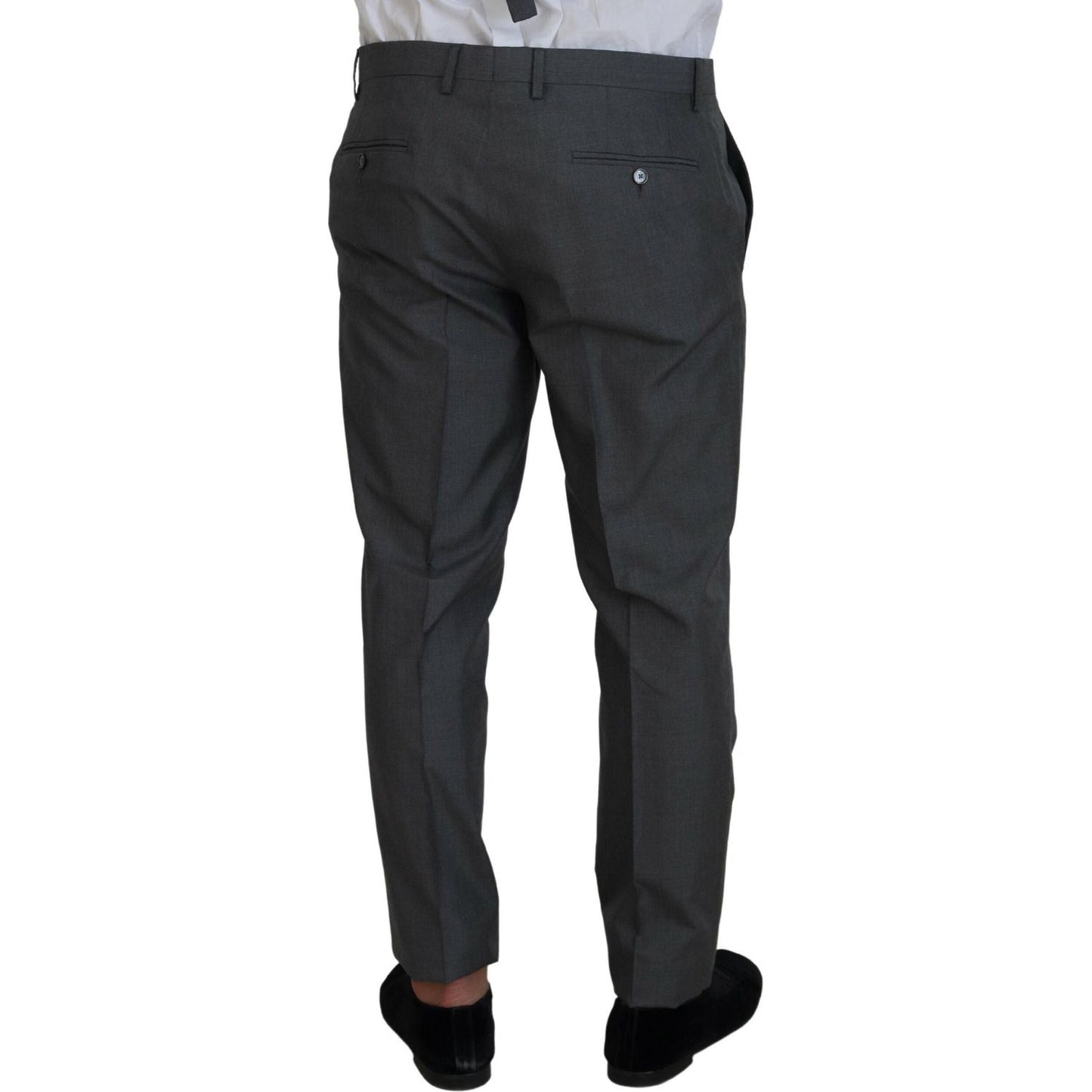 Dolce & Gabbana Sleek Silver Martini Slim Fit Three-Piece Suit Dolce & Gabbana Dark Slate Gray