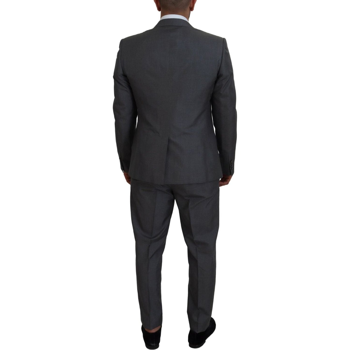 Dolce & Gabbana Sleek Silver Martini Slim Fit Three-Piece Suit Dolce & Gabbana Dark Slate Gray