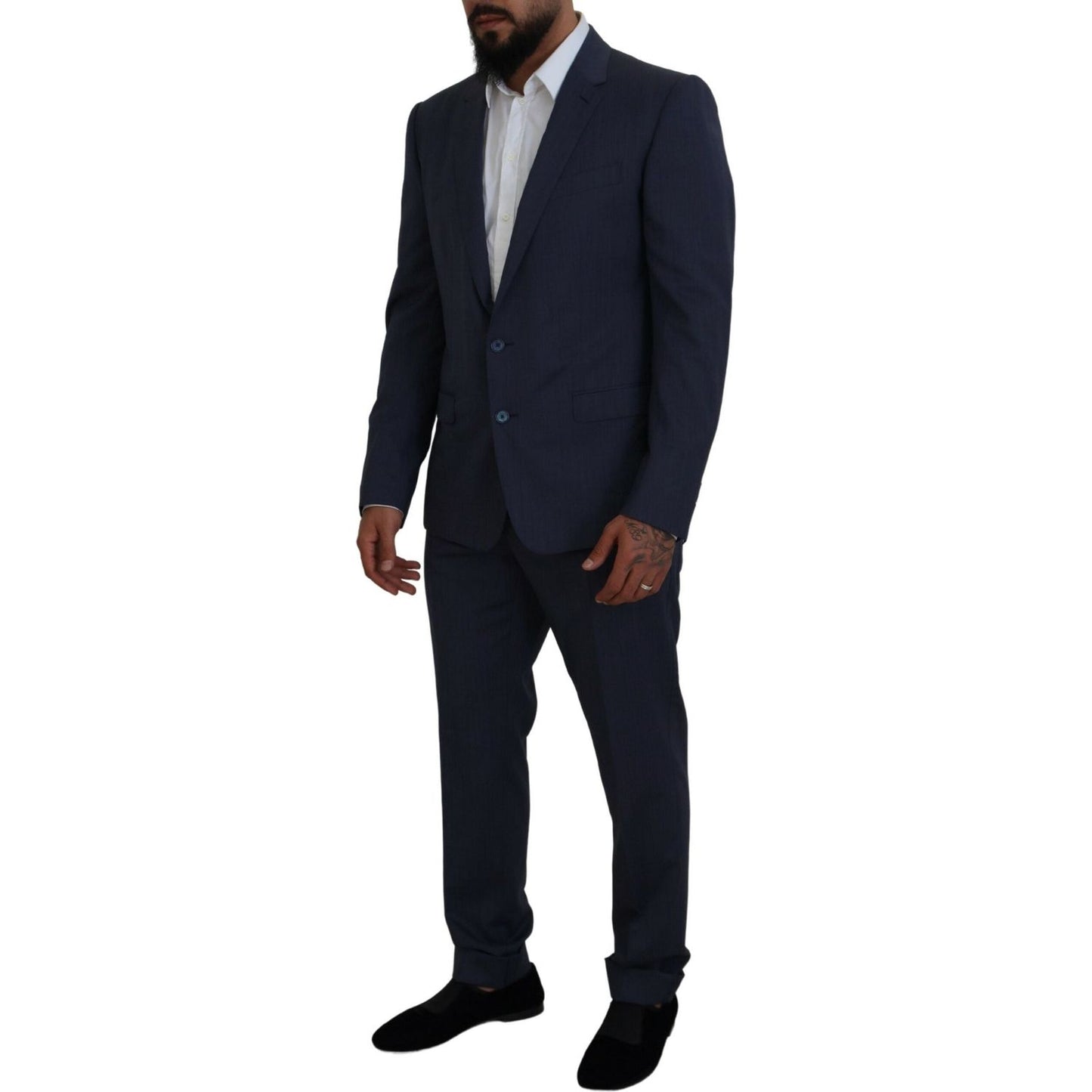 Dolce & Gabbana Elegant Blue Martini Men's Slim Fit Suit Dolce & Gabbana Black
