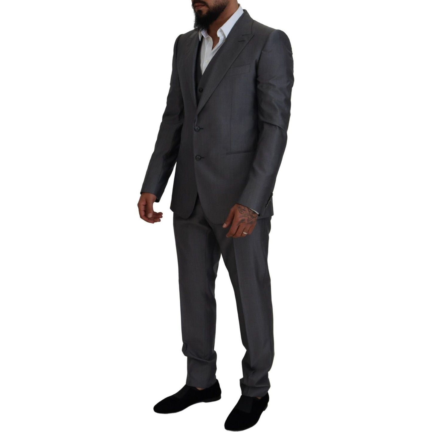 Dolce & Gabbana Elegant Gray Silver Sicilia Suit Ensemble Dolce & Gabbana Dark Slate Gray