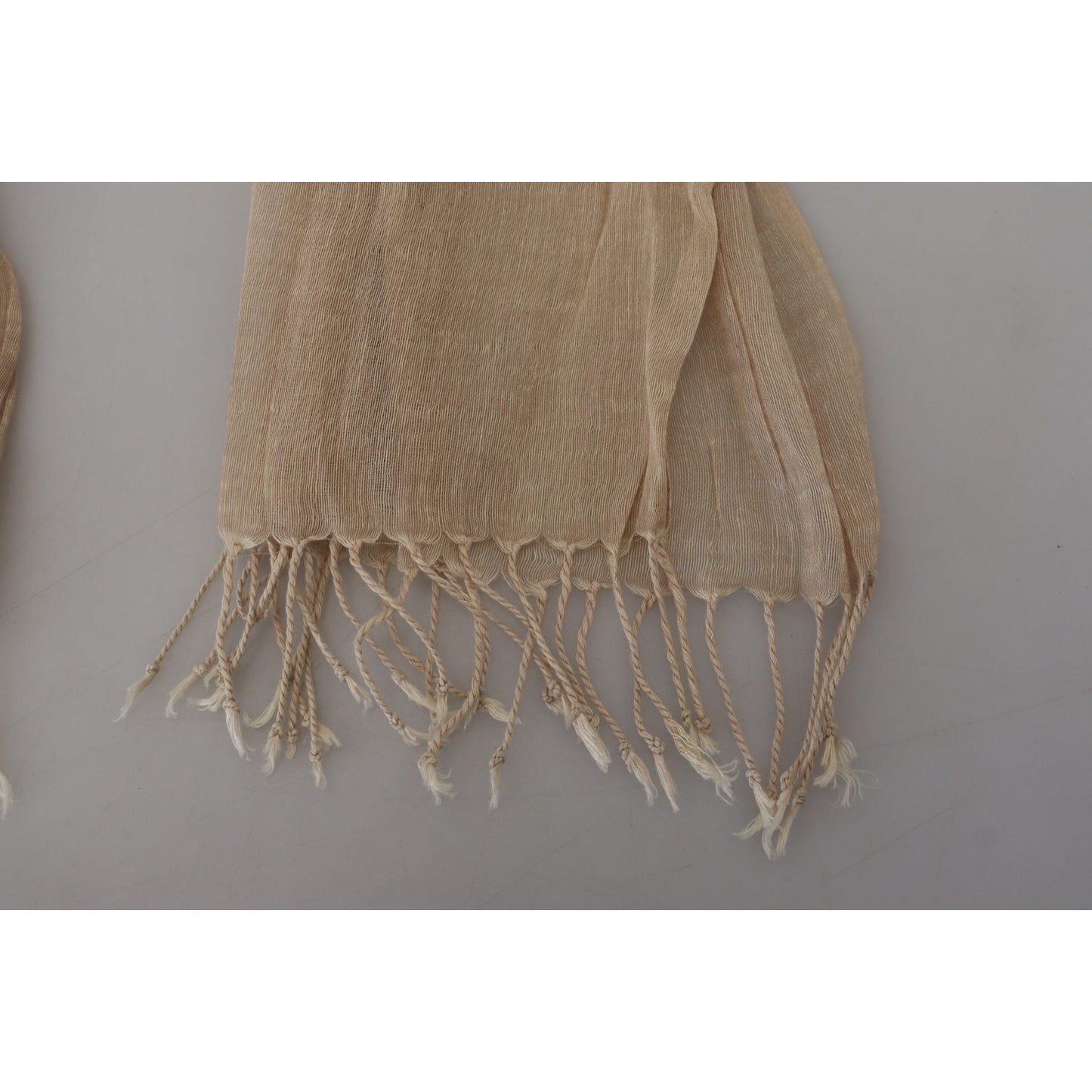 Costume National Chic Beige Fringed Scarf for Women Costume National Slate Gray