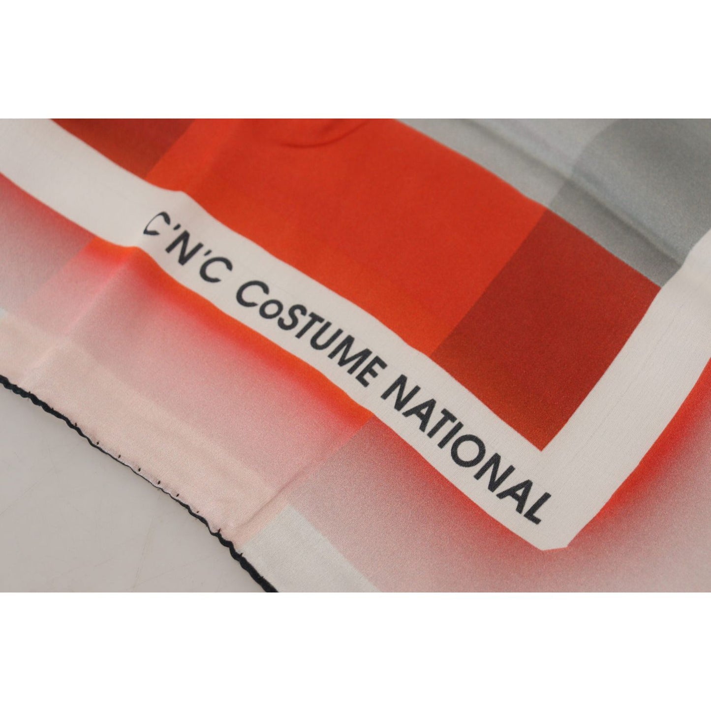 Costume National Elegant Checkered Silk Scarf Costume National Rosy Brown