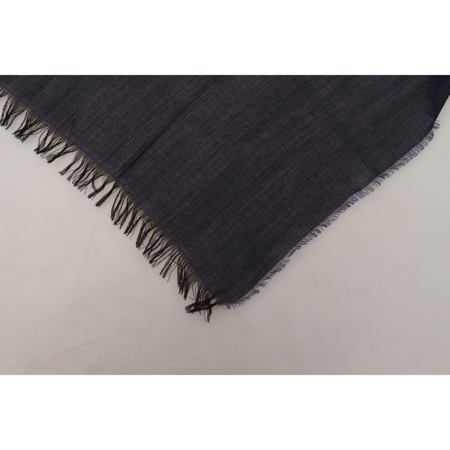 GF Ferre Elegant Fringed Wool Blend Scarf GF Ferre Dark Slate Gray