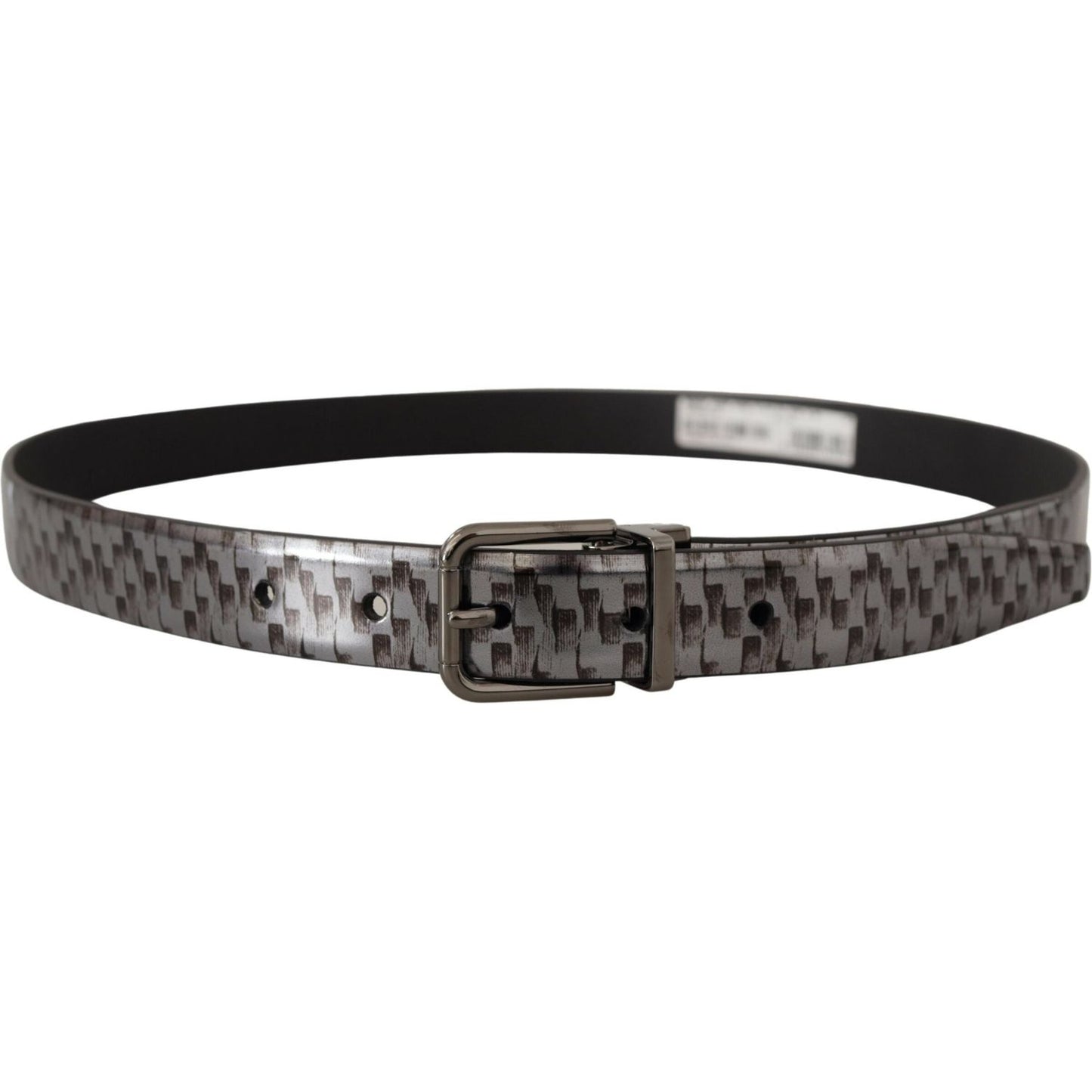 Dolce & Gabbana Sleek Italian Leather Belt in Sophisticated Gray Dolce & Gabbana Dark Slate Gray