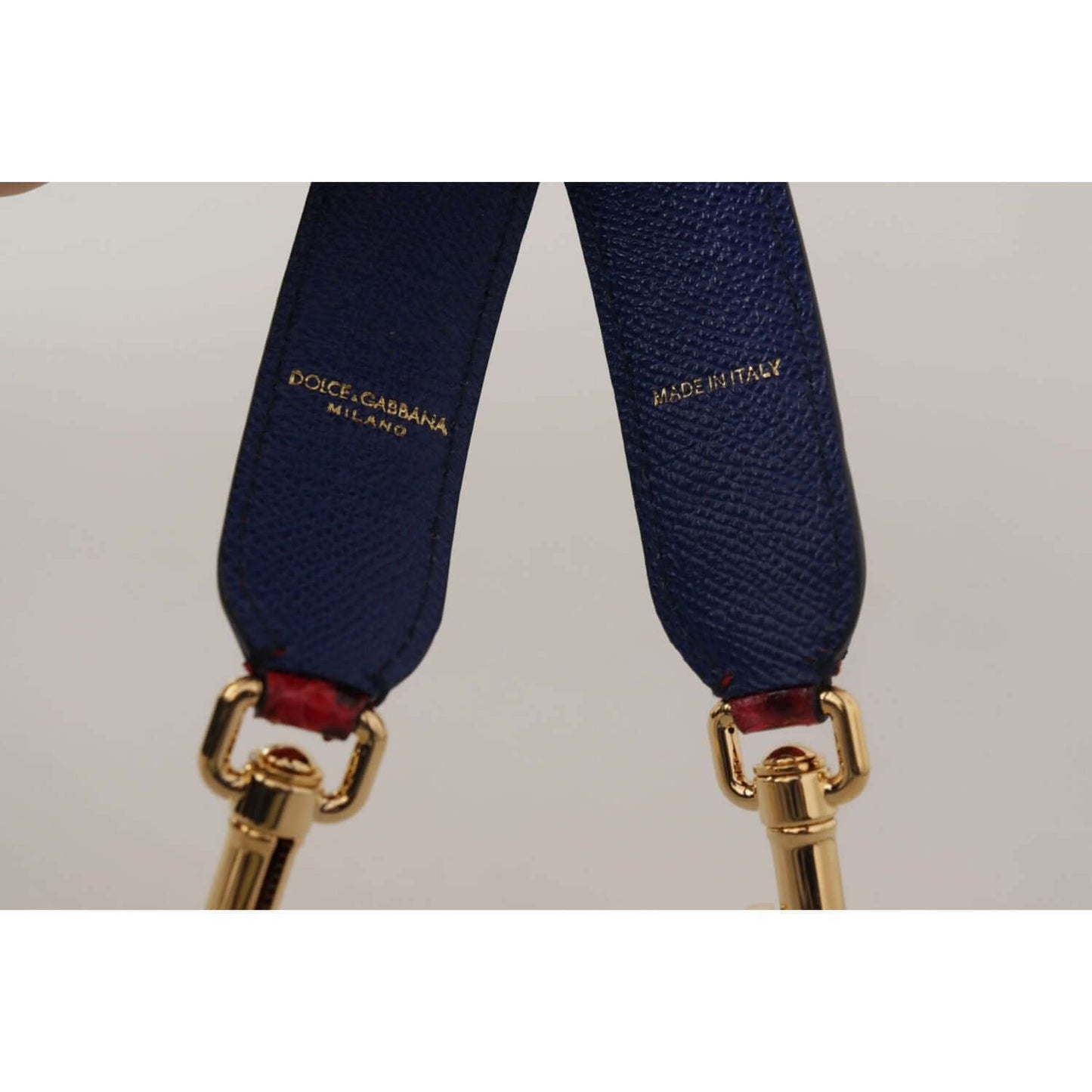 Dolce & Gabbana Chic Red Python Leather Shoulder Strap Dolce & Gabbana Gray