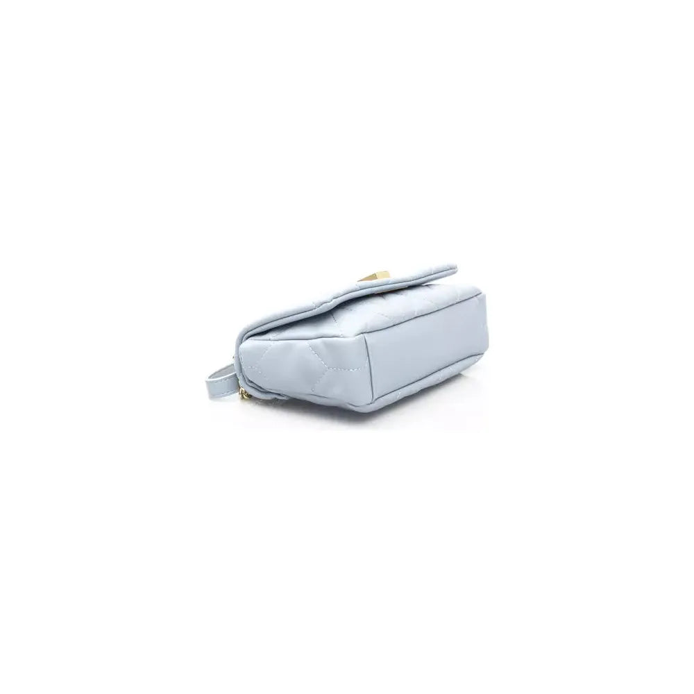 Baldinini Trend Elegant Light Blue Shoulder Bag with Golden Accents Baldinini Trend Light Gray