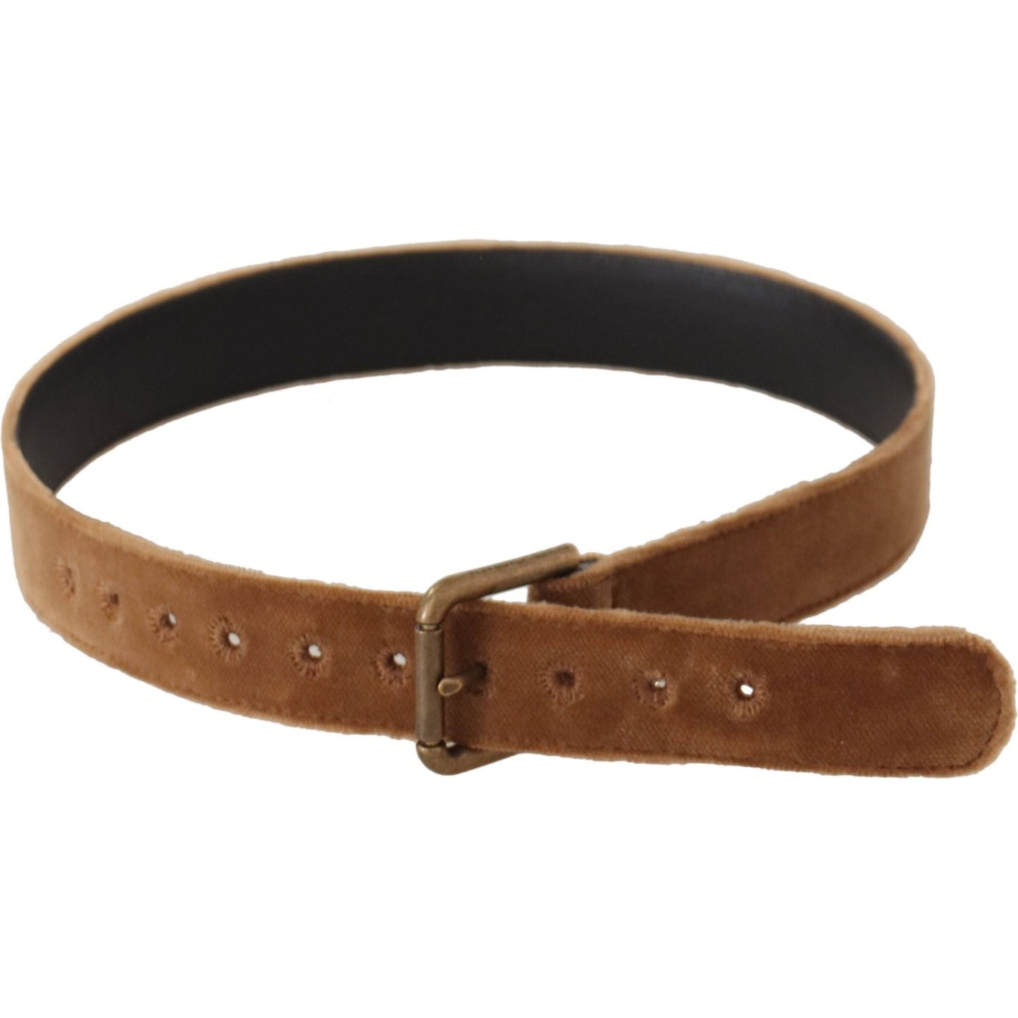 Dolce & Gabbana Elegant Engraved Buckle Leather Belt Dolce & Gabbana Dark Olive Green