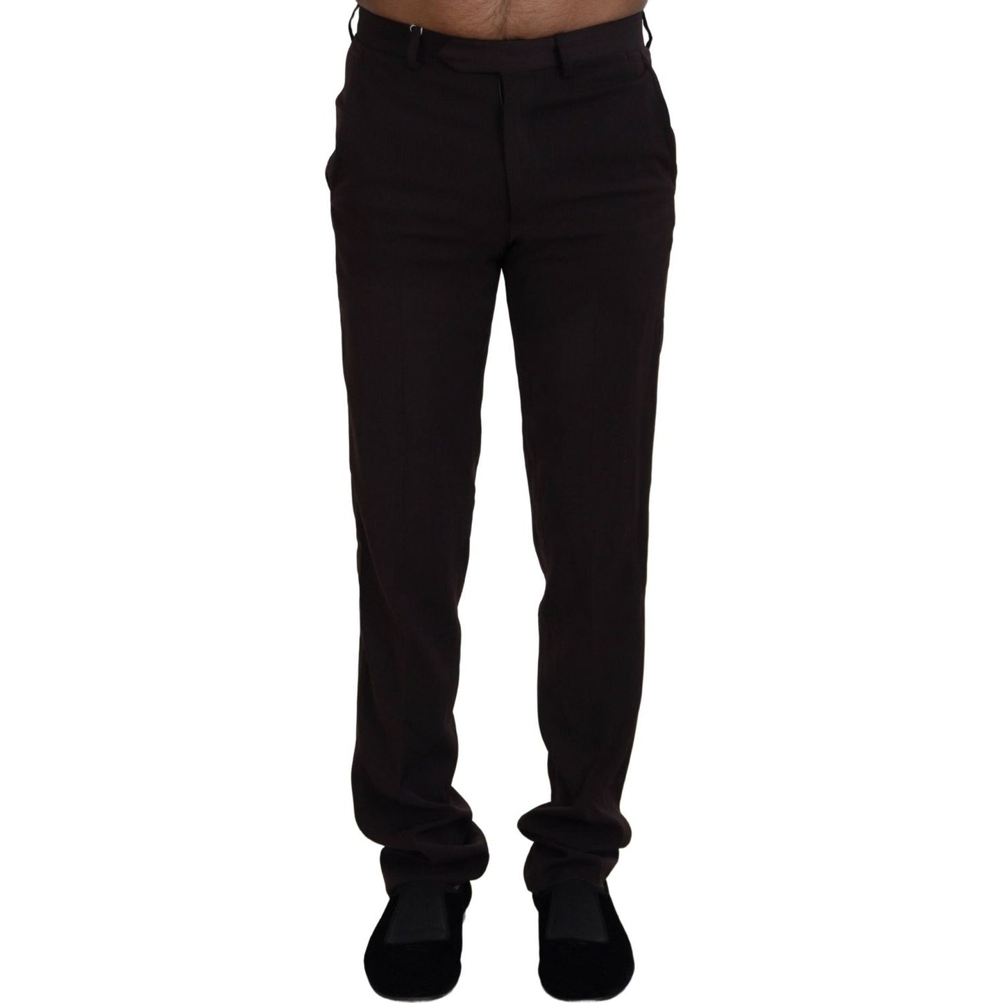 BENCIVENGA Elegant Brown Italian Dress Pants BENCIVENGA Black