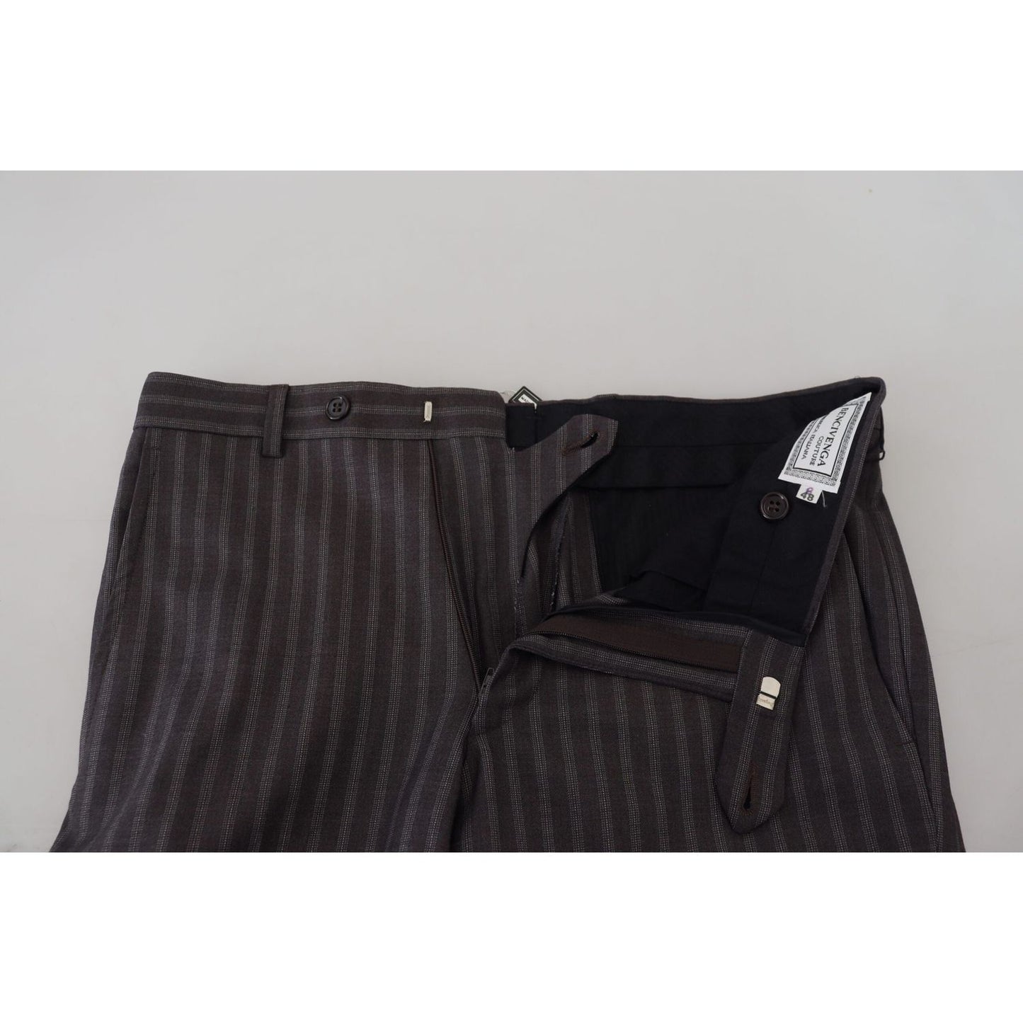 BENCIVENGA Elegant Striped Dress Pants for Men BENCIVENGA Dark Slate Gray