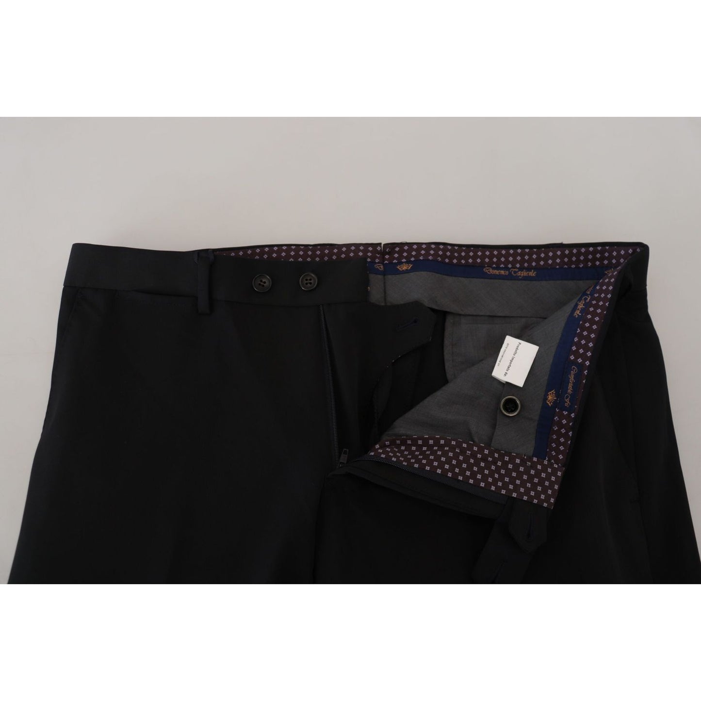 Domenico Tagliente Sophisticated Black Dress Pants for Men Domenico Tagliente Black