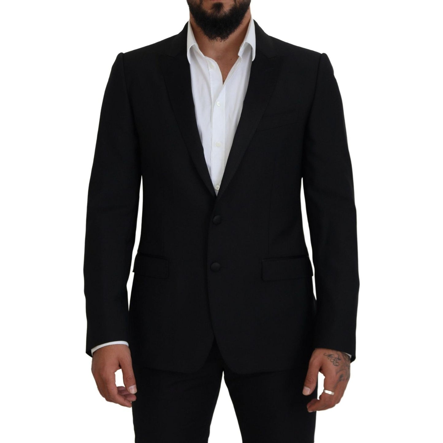 Dolce & Gabbana Elegant Martini Black Formal Blazer Dolce & Gabbana Black