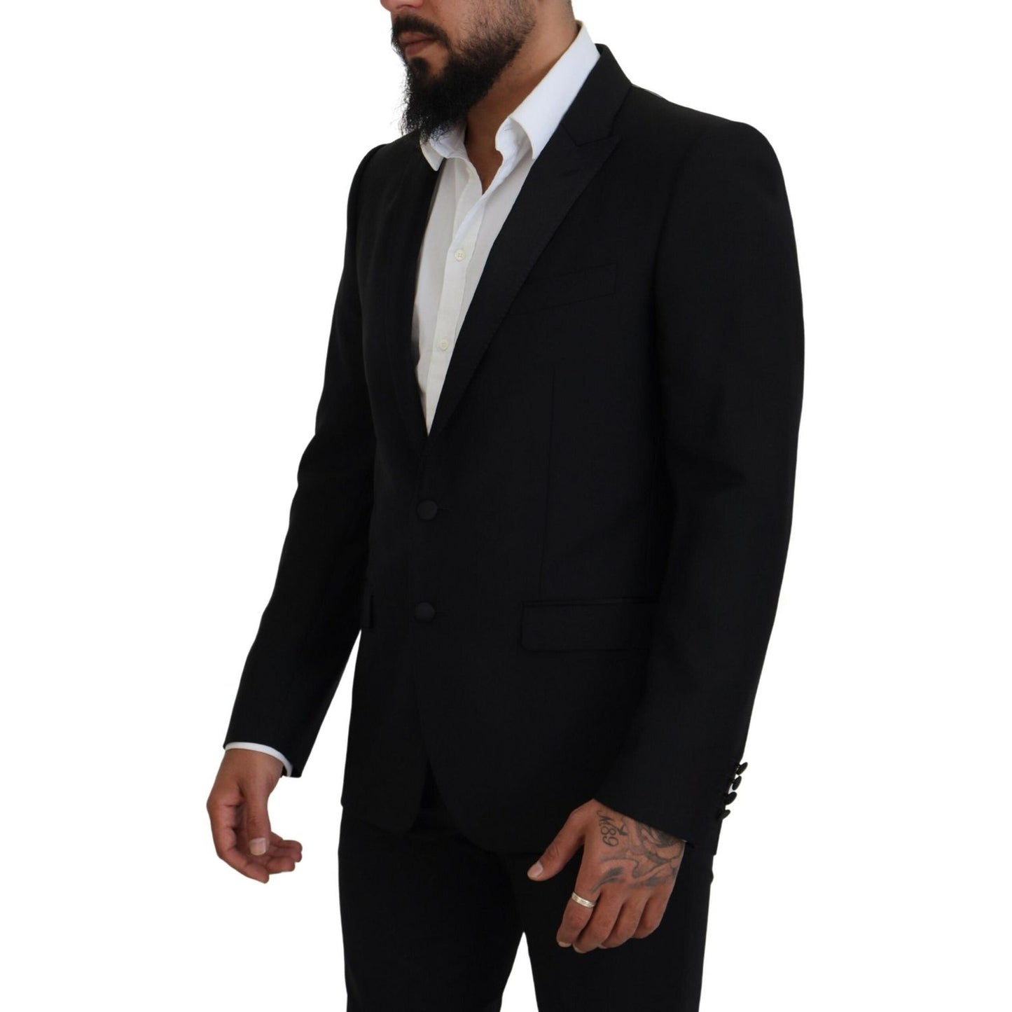 Dolce & Gabbana Elegant Martini Black Formal Blazer Dolce & Gabbana Black