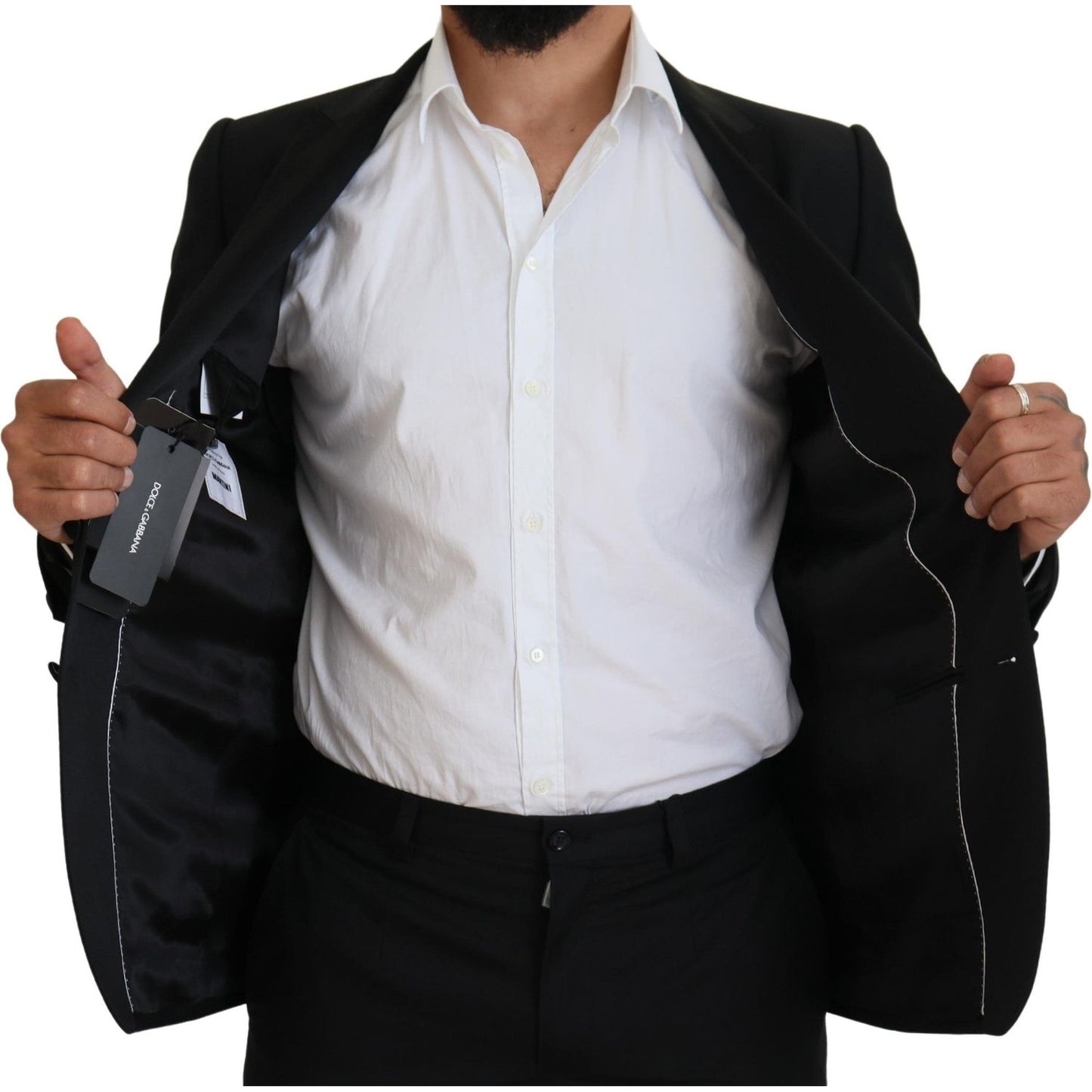 Dolce & Gabbana Elegant Martini Black Formal Blazer Dolce & Gabbana Black