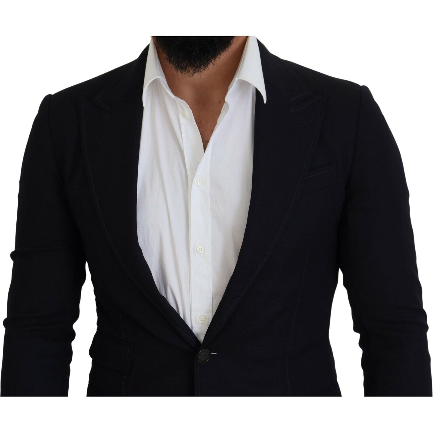 Dolce & Gabbana Elegant Black Single-Breasted Blazer Dolce & Gabbana Gray