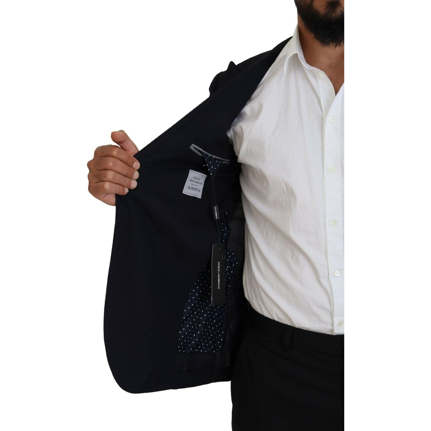 Dolce & Gabbana Elegant Black Single-Breasted Blazer Dolce & Gabbana Gray