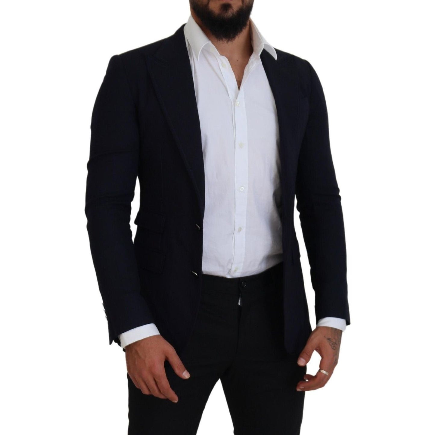 Dolce & Gabbana Elegant Black Single-Breasted Blazer Dolce & Gabbana Gray