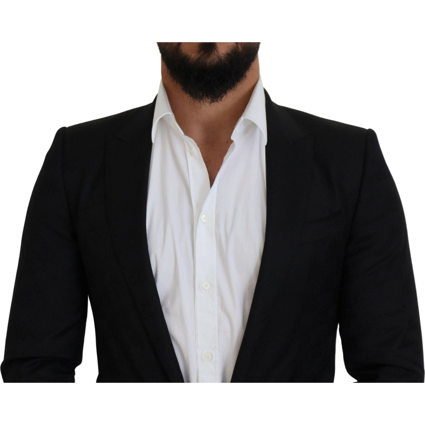 Dolce & Gabbana Elegant Martini Style Black Formal Blazer Dolce & Gabbana Black