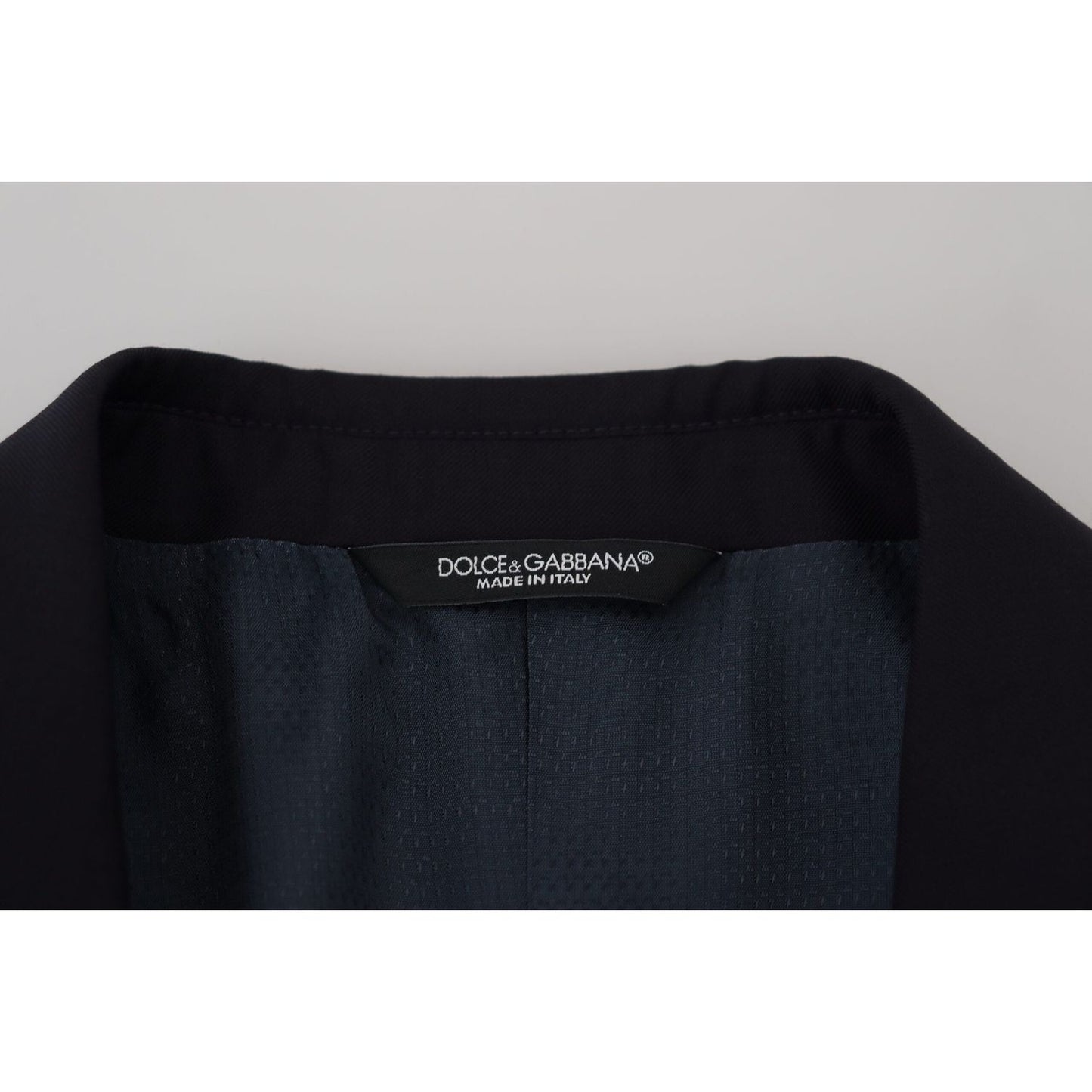 Dolce & Gabbana Elegant Dark Blue Martini Blazer Dolce & Gabbana Black