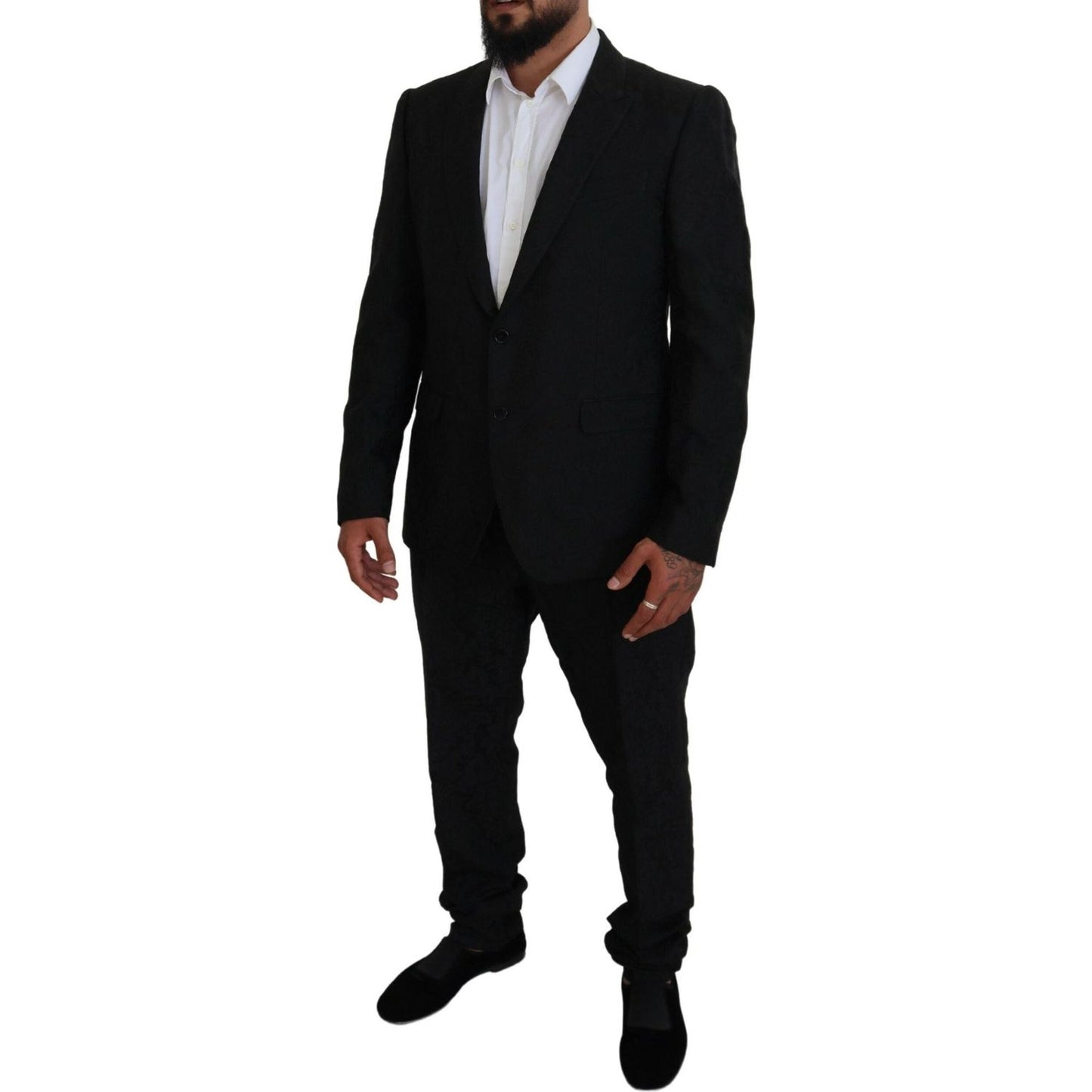 Dolce & Gabbana Black Martini Slim Fit Designer Suit Dolce & Gabbana Black