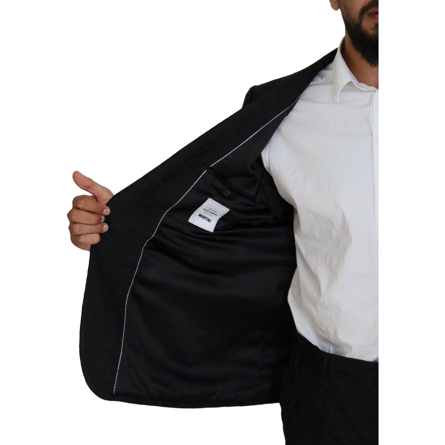 Dolce & Gabbana Black Martini Slim Fit Designer Suit Dolce & Gabbana Black