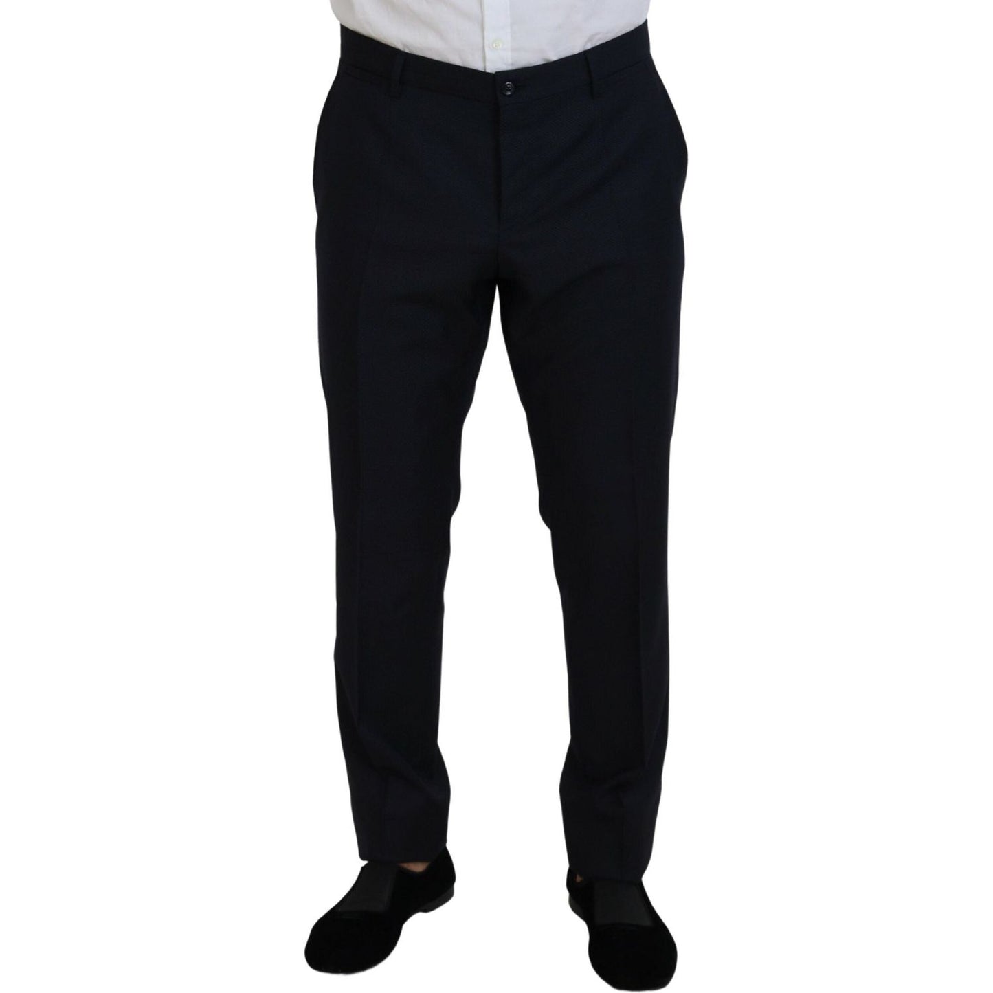 Dolce & Gabbana Elegant Blue Martini Wool-Silk Blend Suit Dolce & Gabbana Black