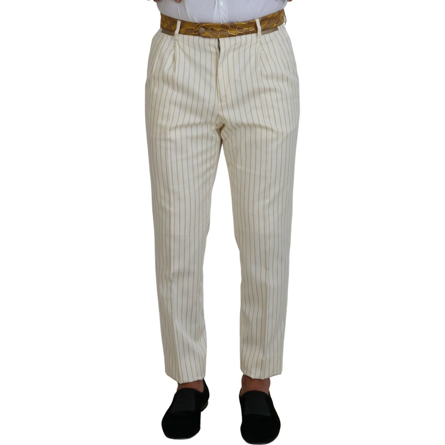 Dolce & Gabbana Elegant Off White Double Breasted Suit Dolce & Gabbana Dark Gray