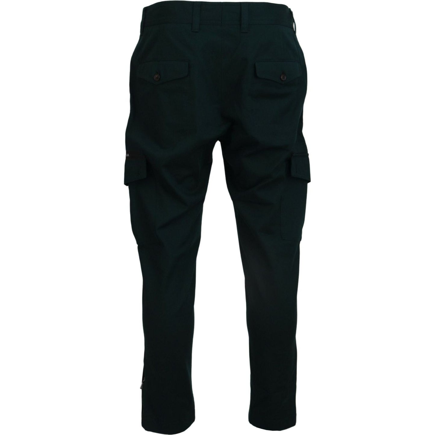Dolce & Gabbana Elegant Green Slim Fit Cargo Jeans Dolce & Gabbana Black