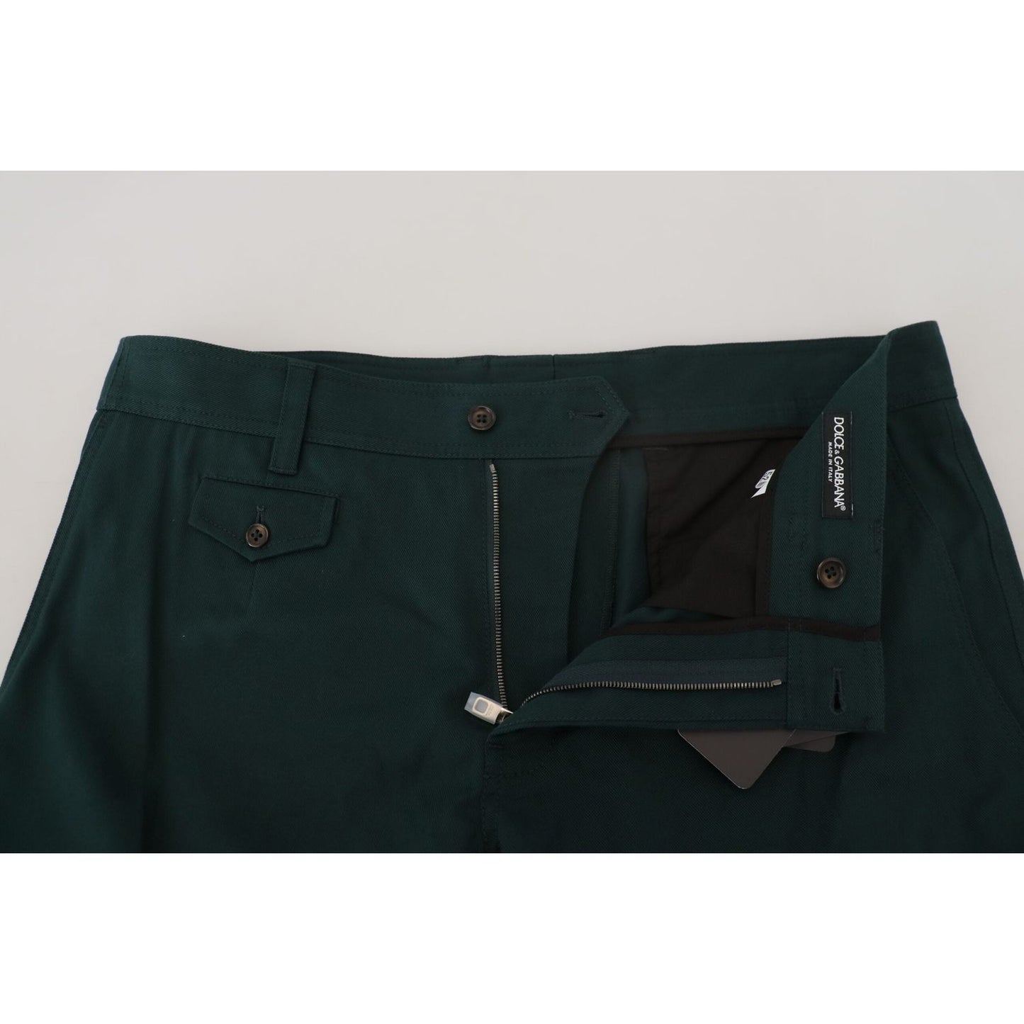 Dolce & Gabbana Elegant Green Slim Fit Cargo Jeans Dolce & Gabbana Black