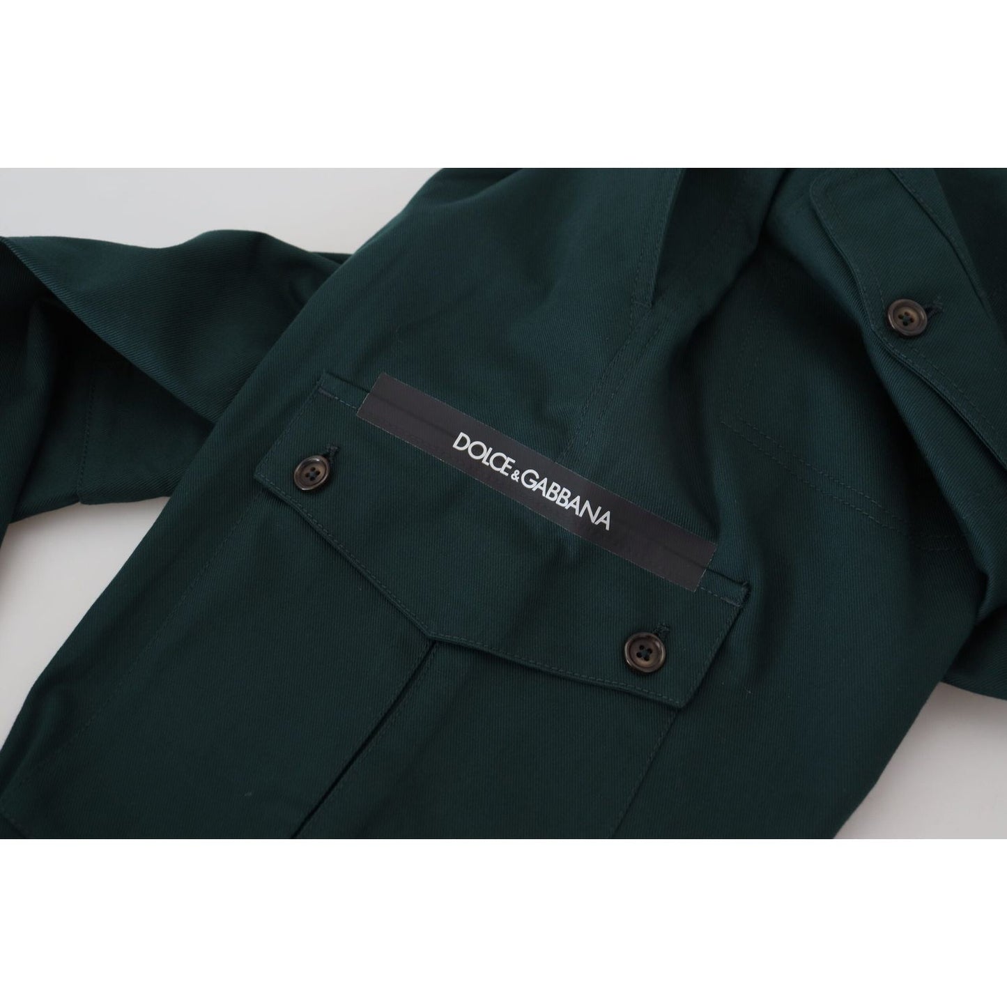 Dolce & Gabbana Elegant Green Slim Fit Cargo Jeans Dolce & Gabbana Black
