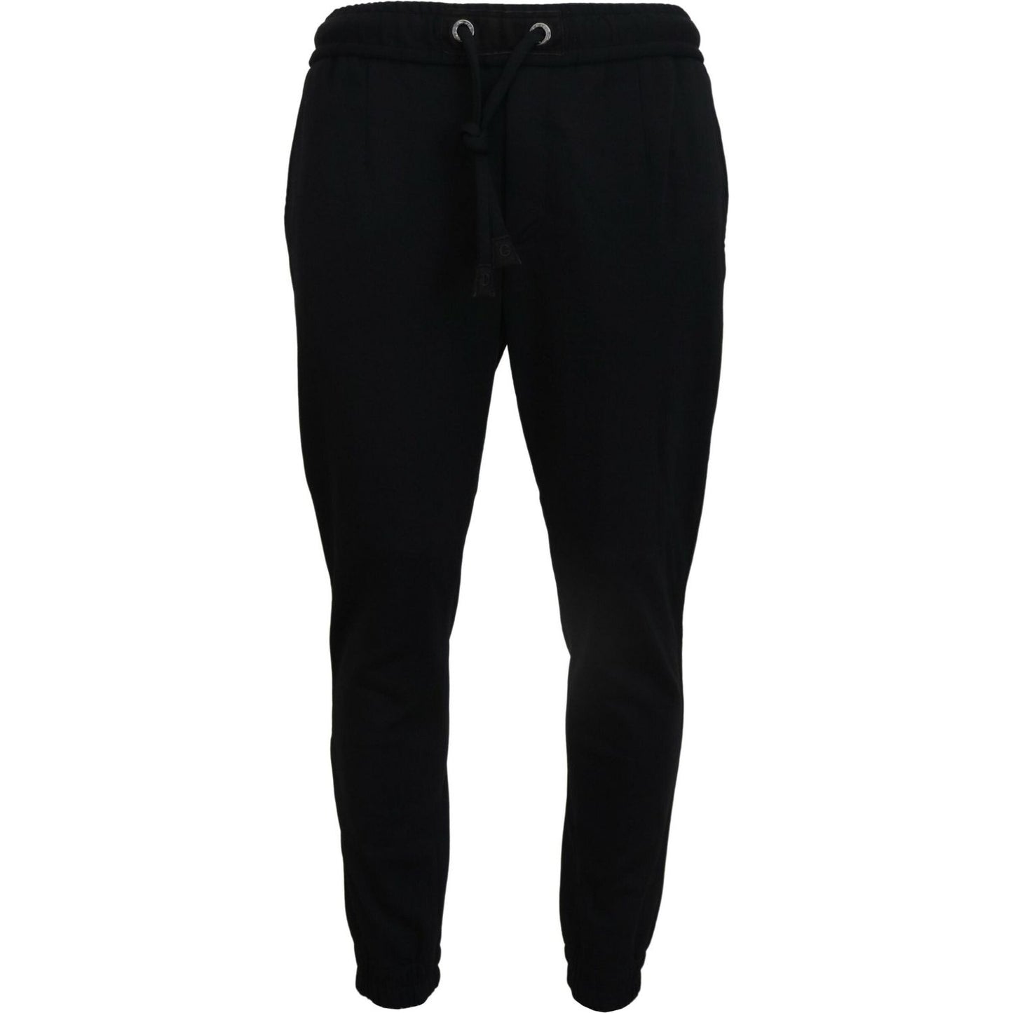 Dolce & Gabbana Sleek Black Wool-Blend Sweatpants Dolce & Gabbana Black